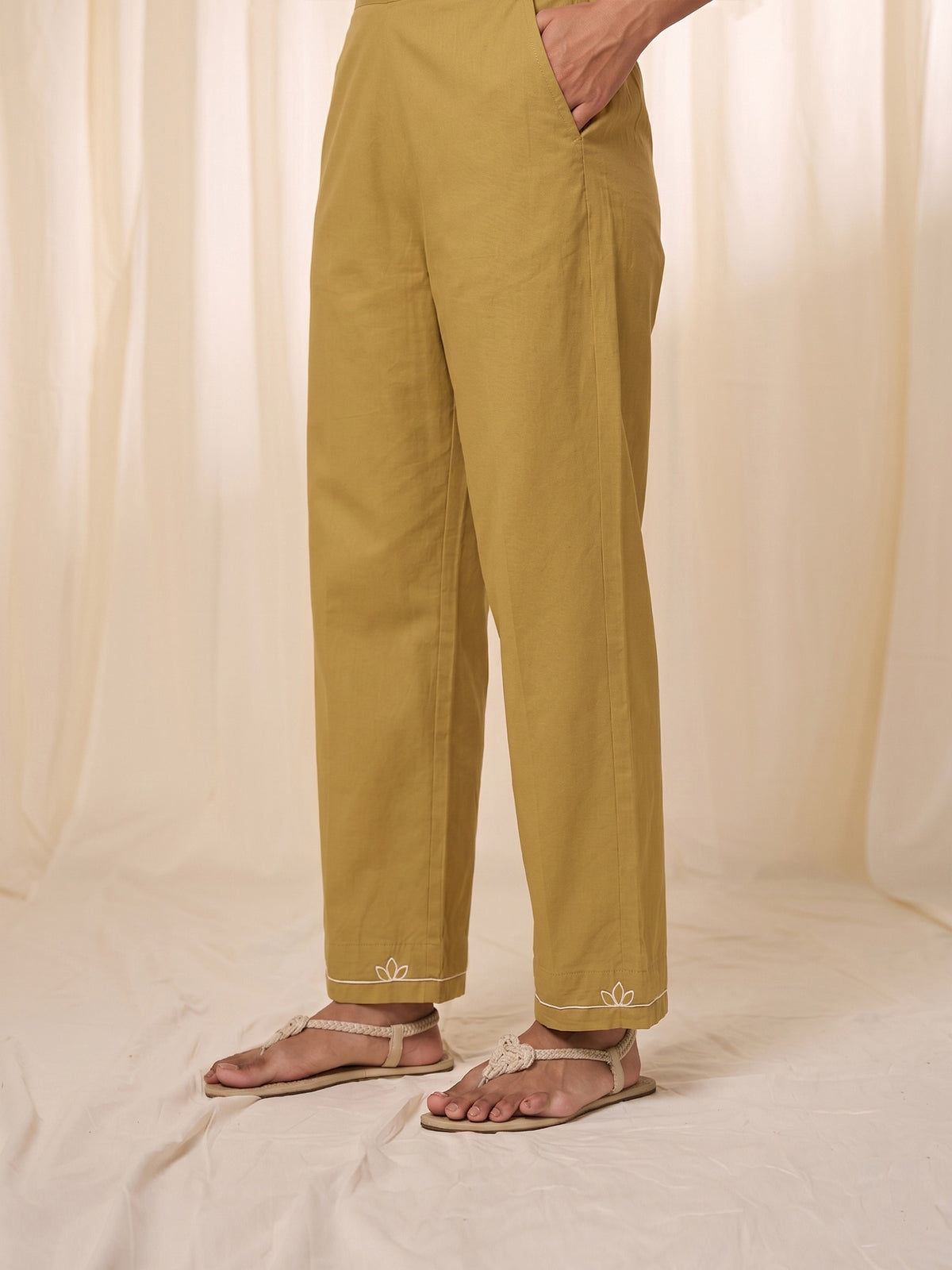 Kamal Cotton Straight Pants