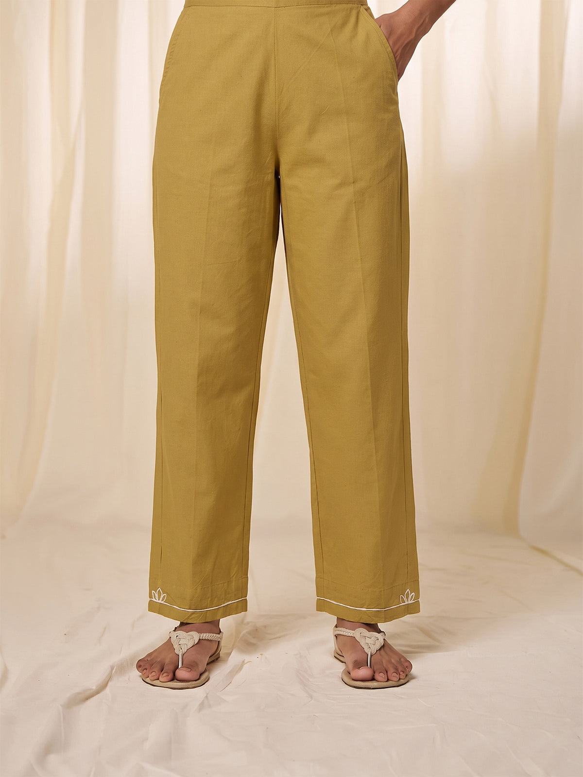 Kamal Cotton Straight Pants