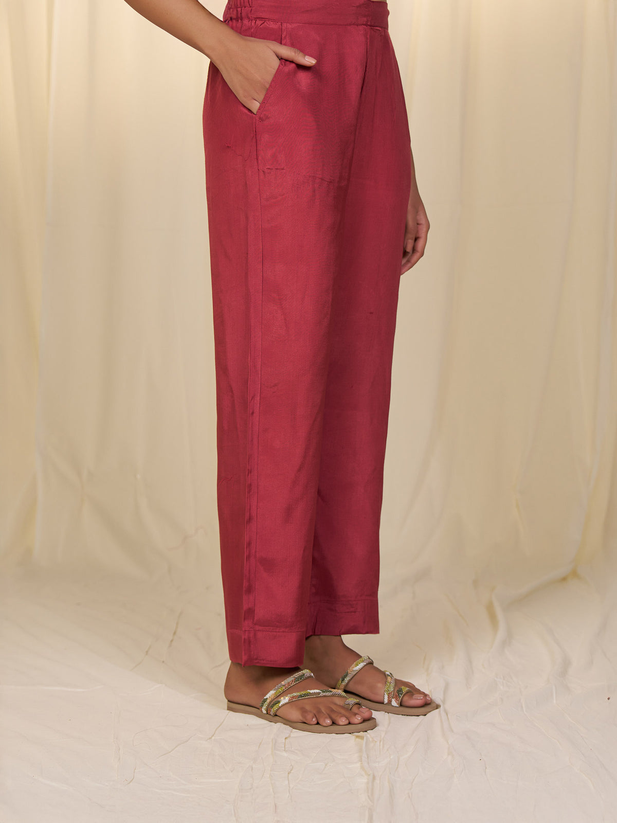 Kavita Bamboo Silk Straight Pants