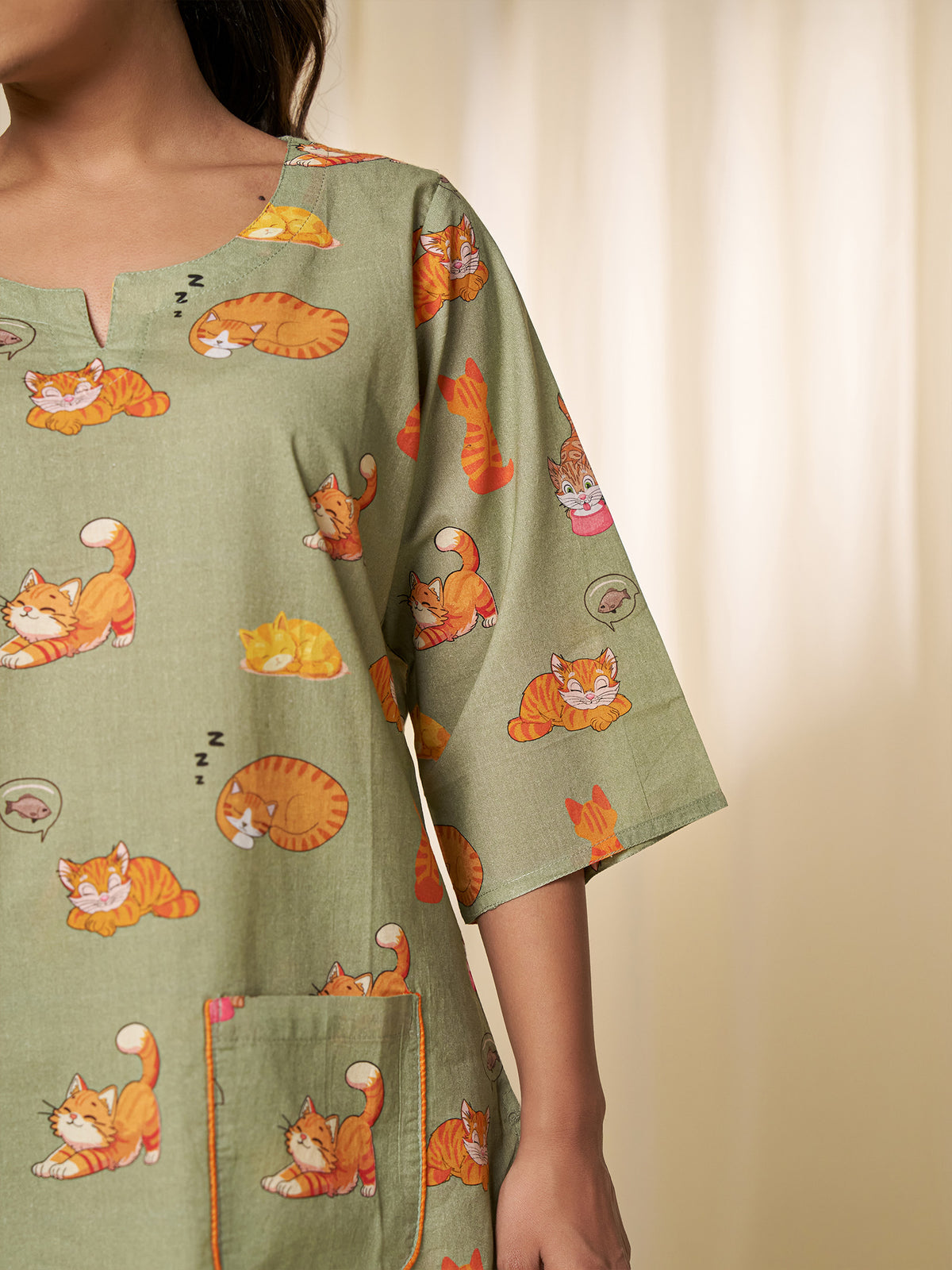 Kitty Kat Voile Night Set