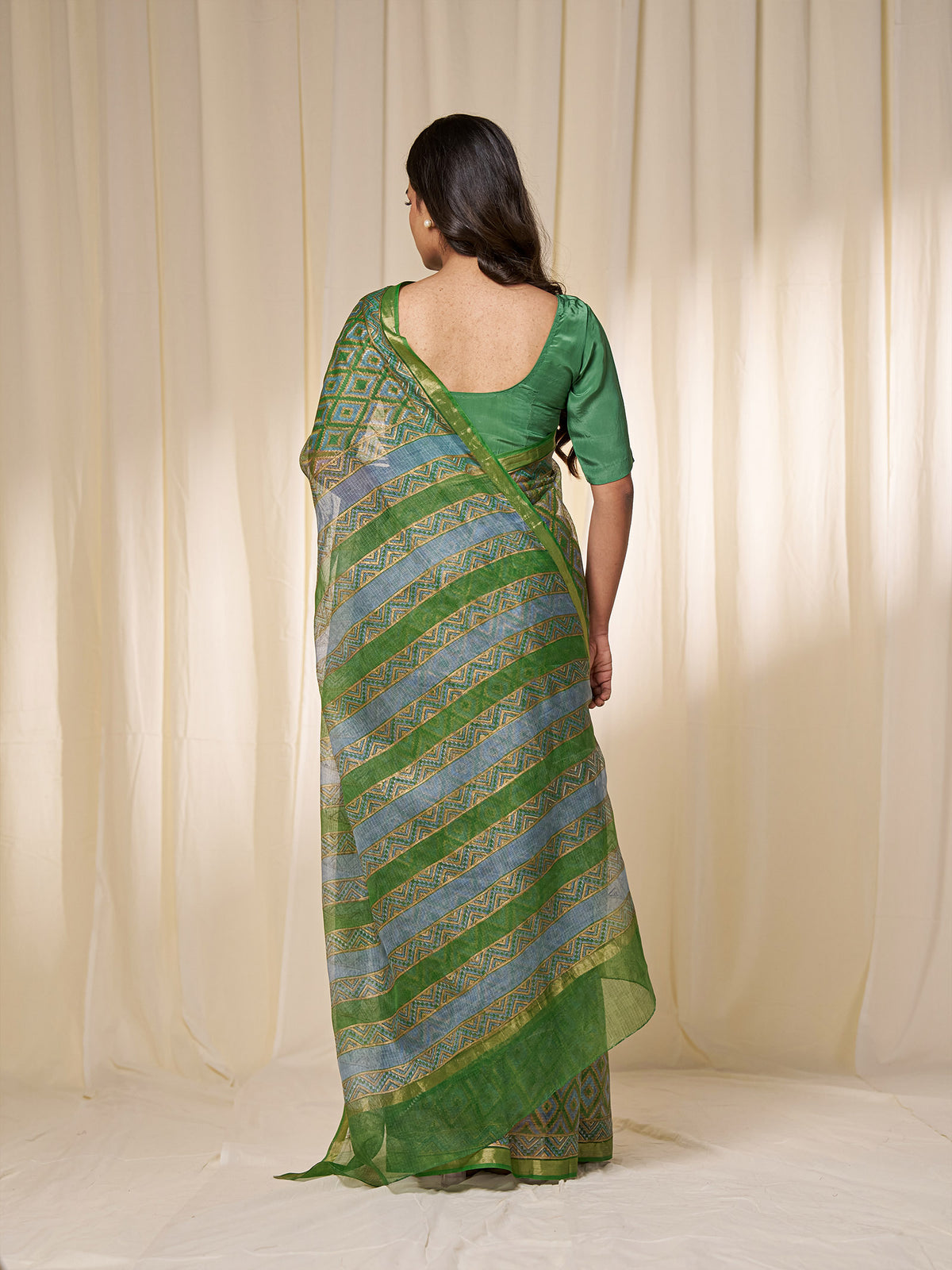 Kohinoor Green Kota Silk Saree