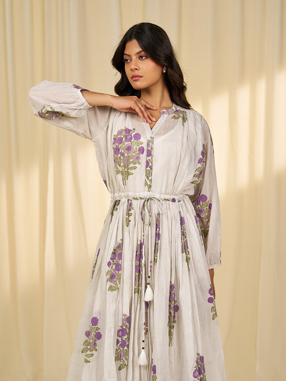 Lilac Primrose Voile Dress  (Set Of 2)