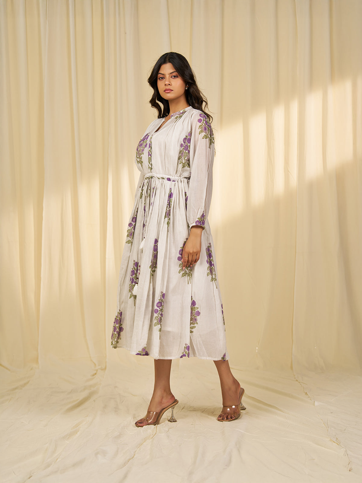 Lilac Primrose Voile Dress  (Set Of 2)