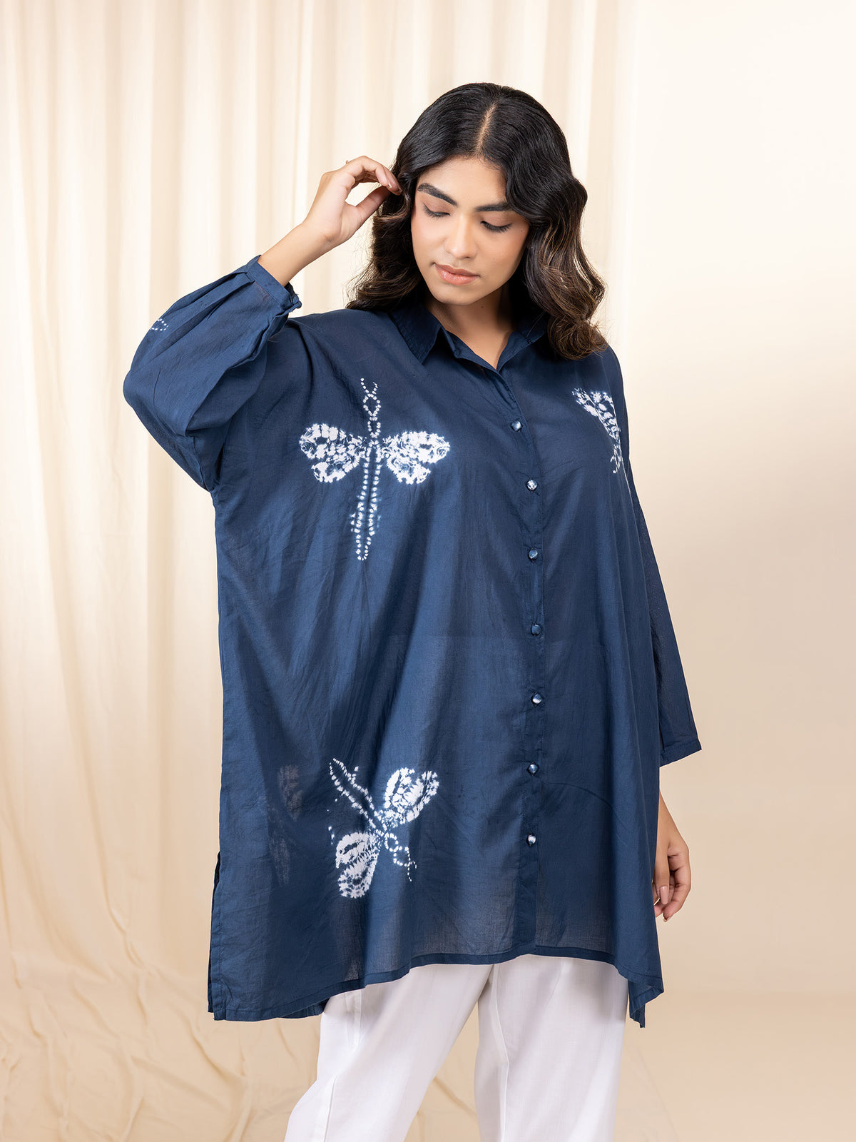 Dragonfly Madras Voile Shirt