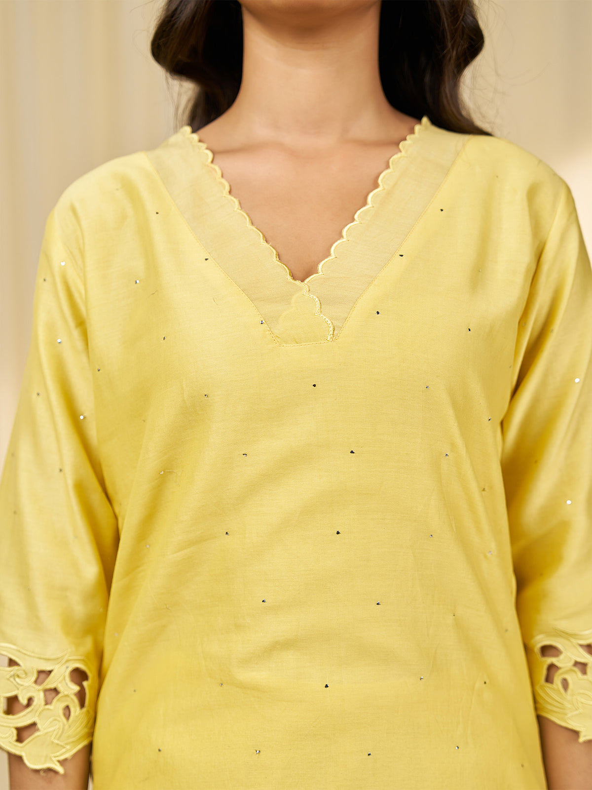 Marigold Cutwork Chanderi Kurta