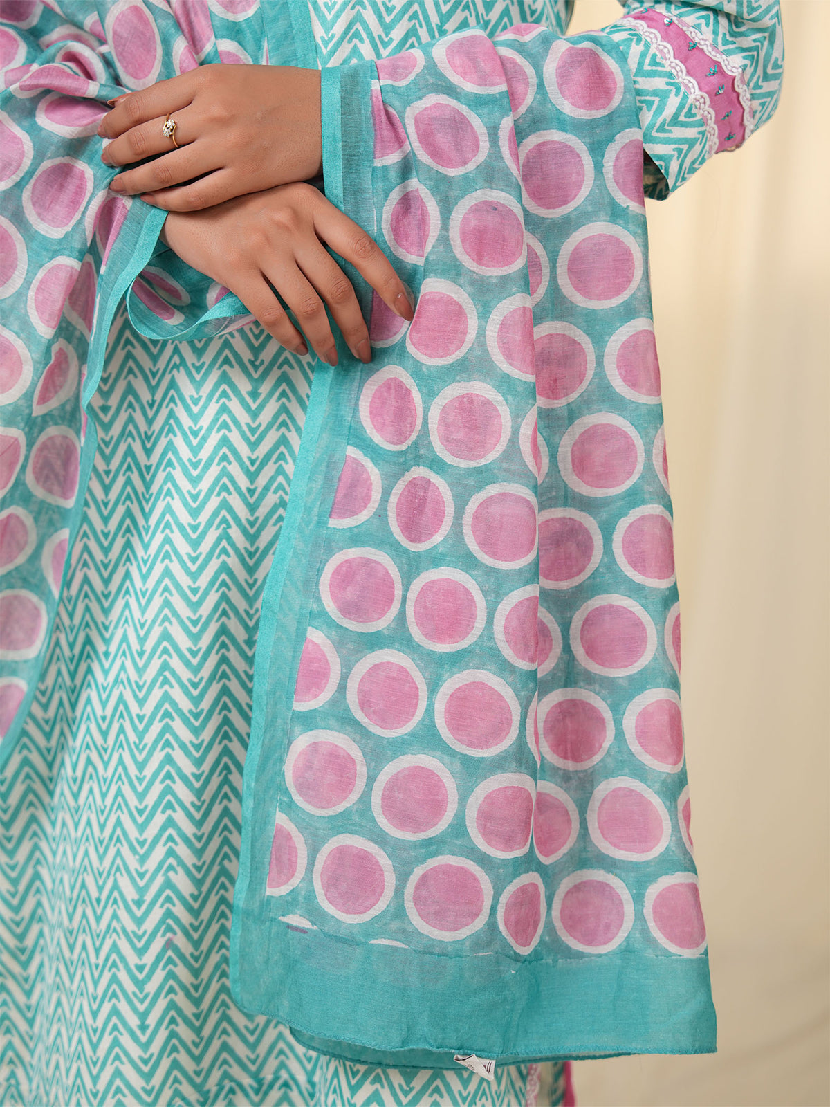 Mint Melody Chanderi Dupatta