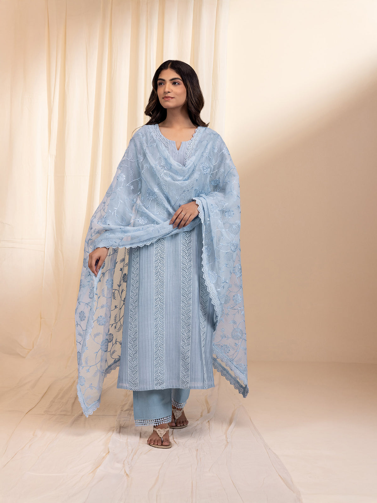 Mist Kota Doria Dupatta