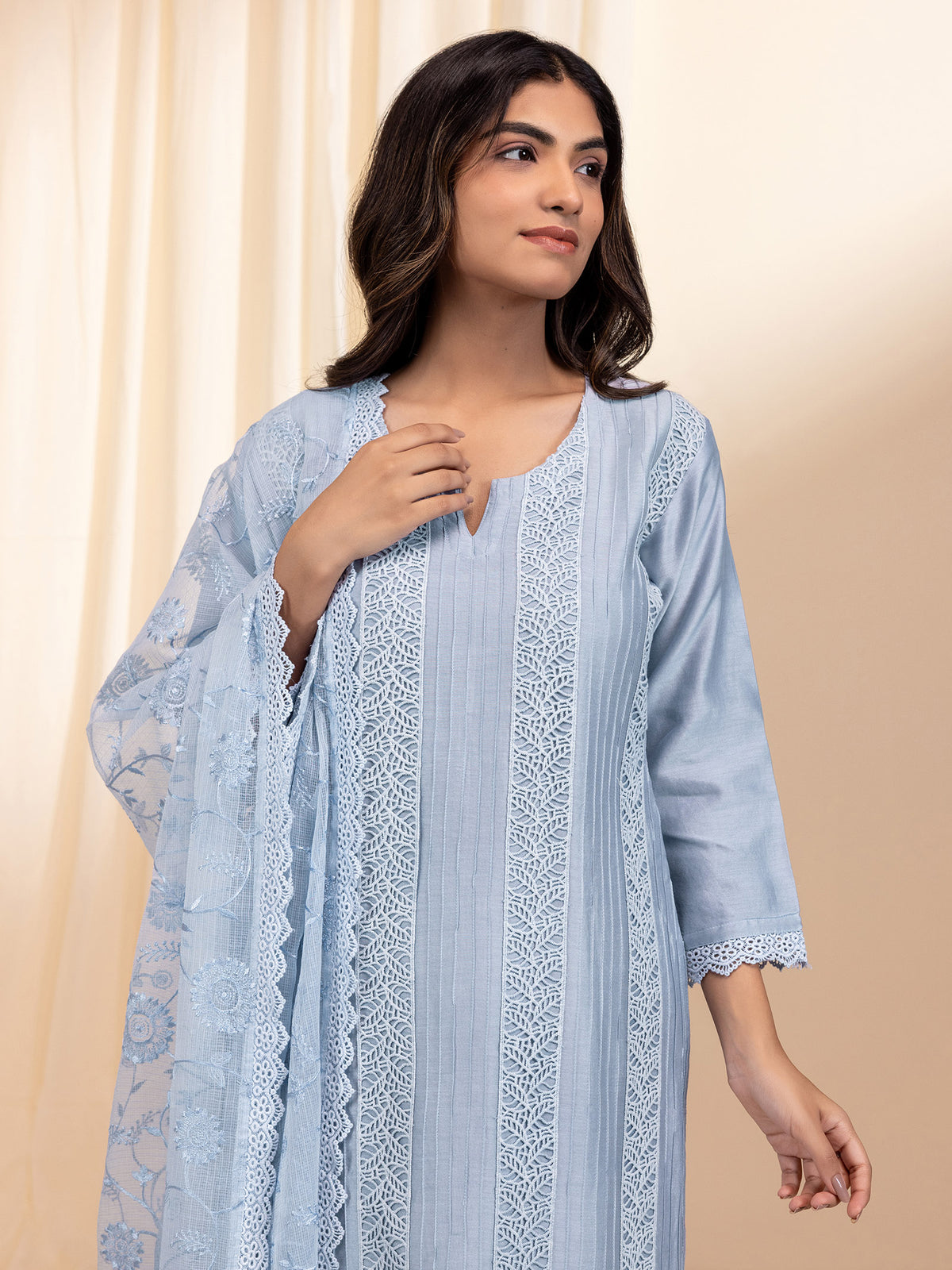 Mist Kota Doria Dupatta