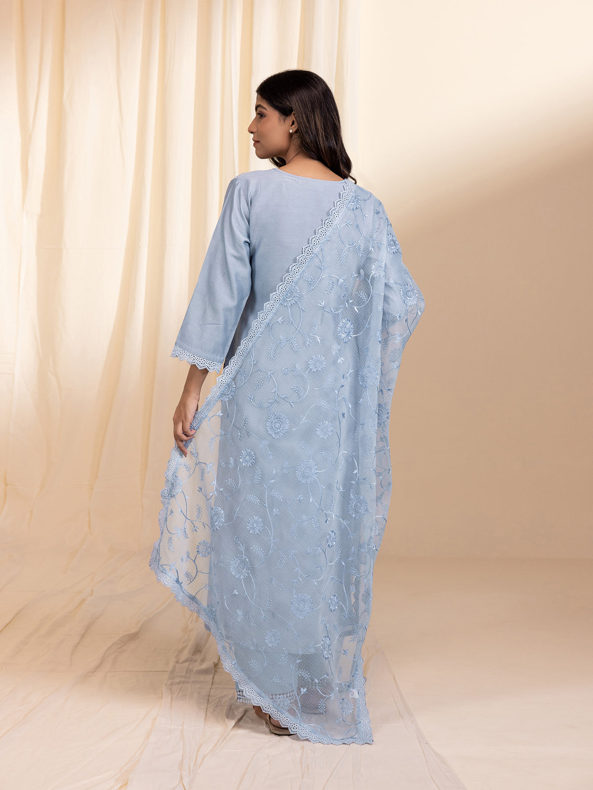 Mist Kota Doria Dupatta
