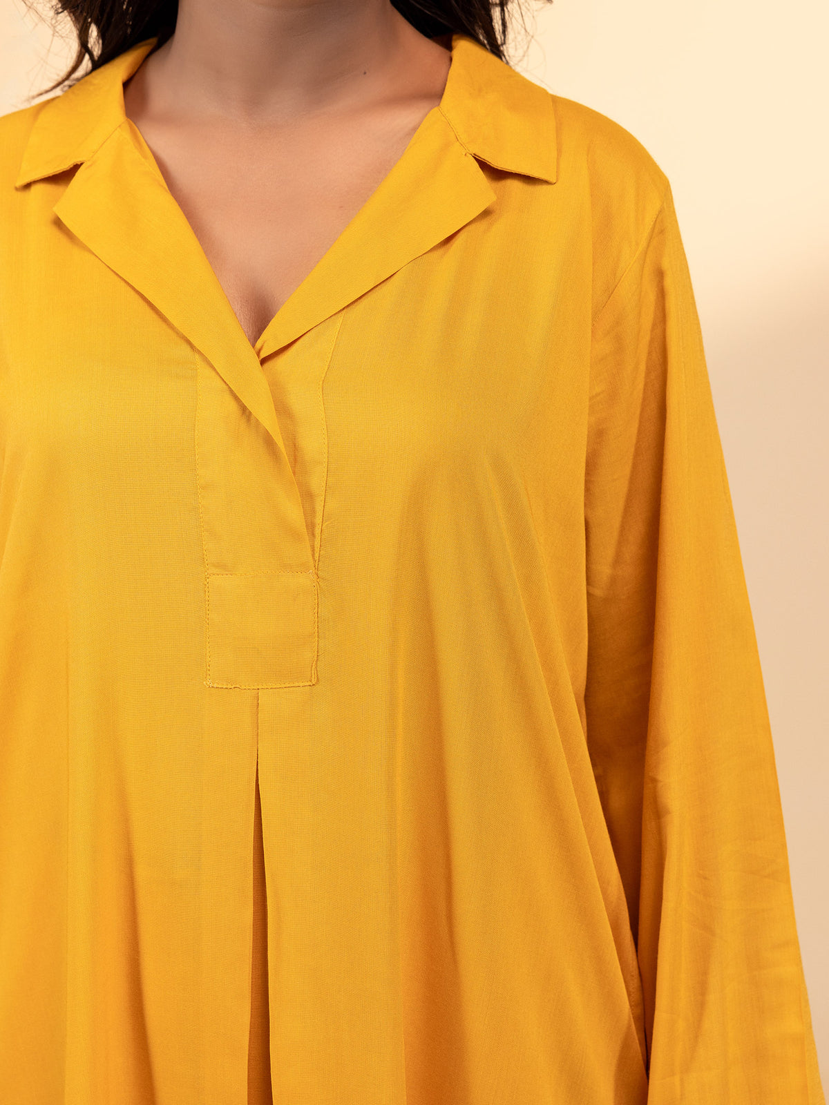 Mustard Melody Viscose Cotton Kurta