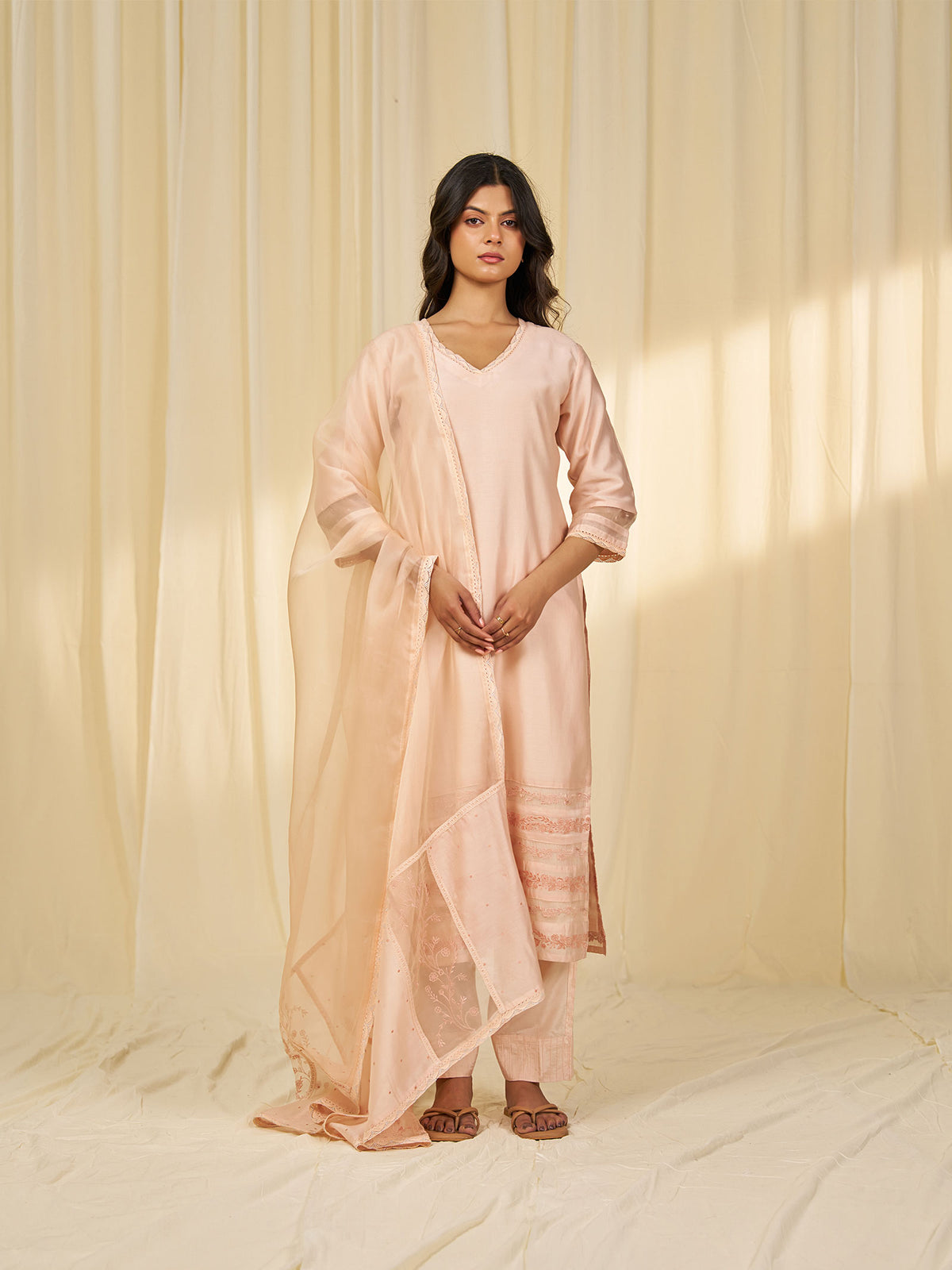 Naturals Blush Chanderi Kurta