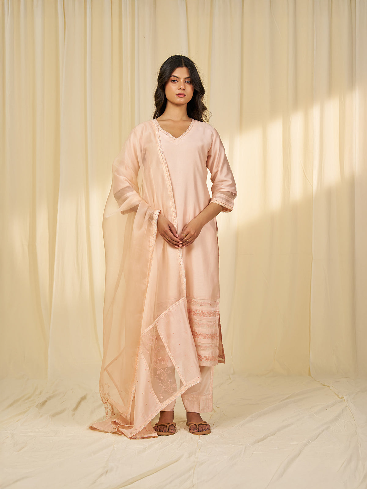 Naturals Blush Organza Dupatta