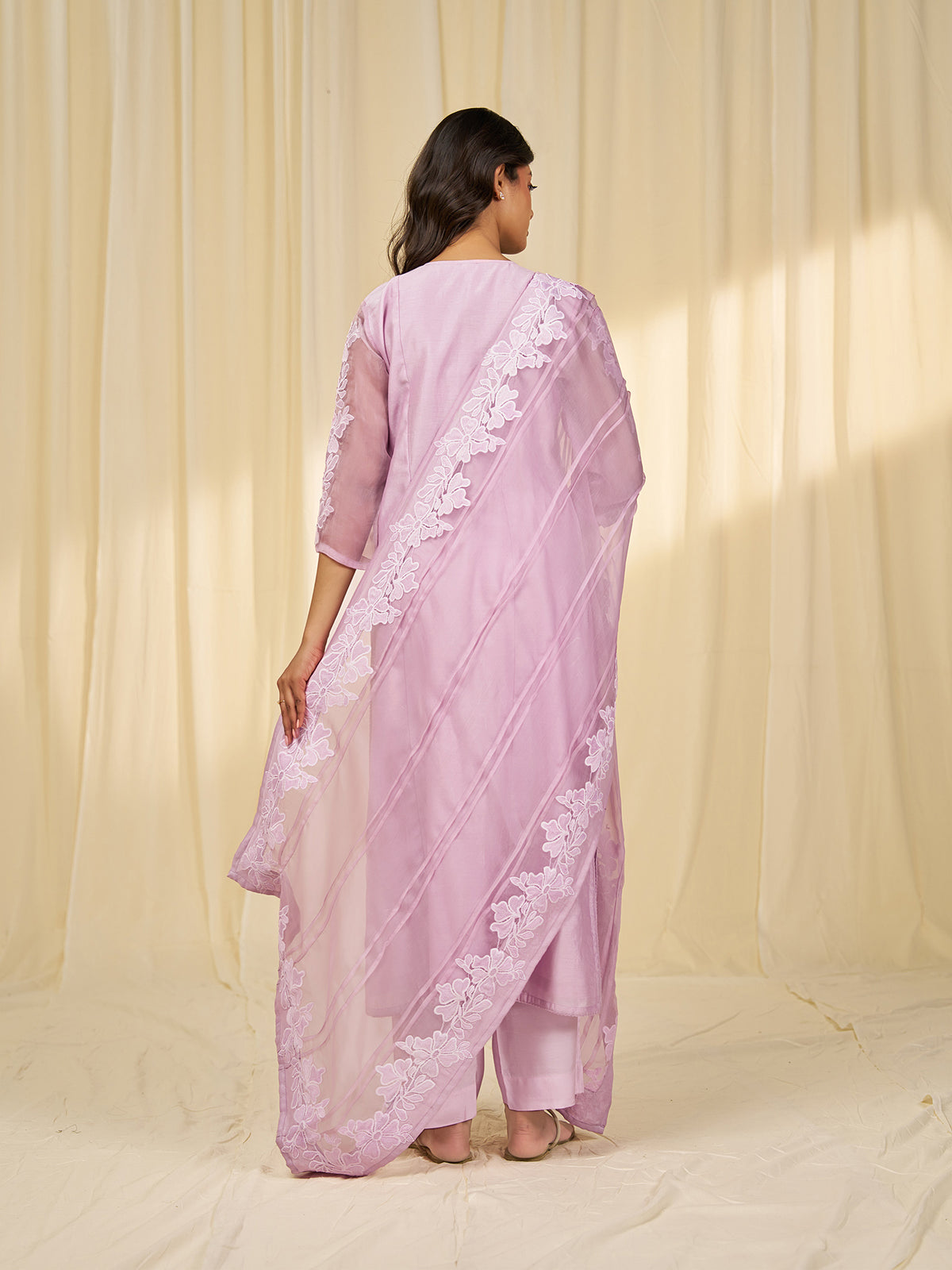 Naturals Lilac Organza Dupatta