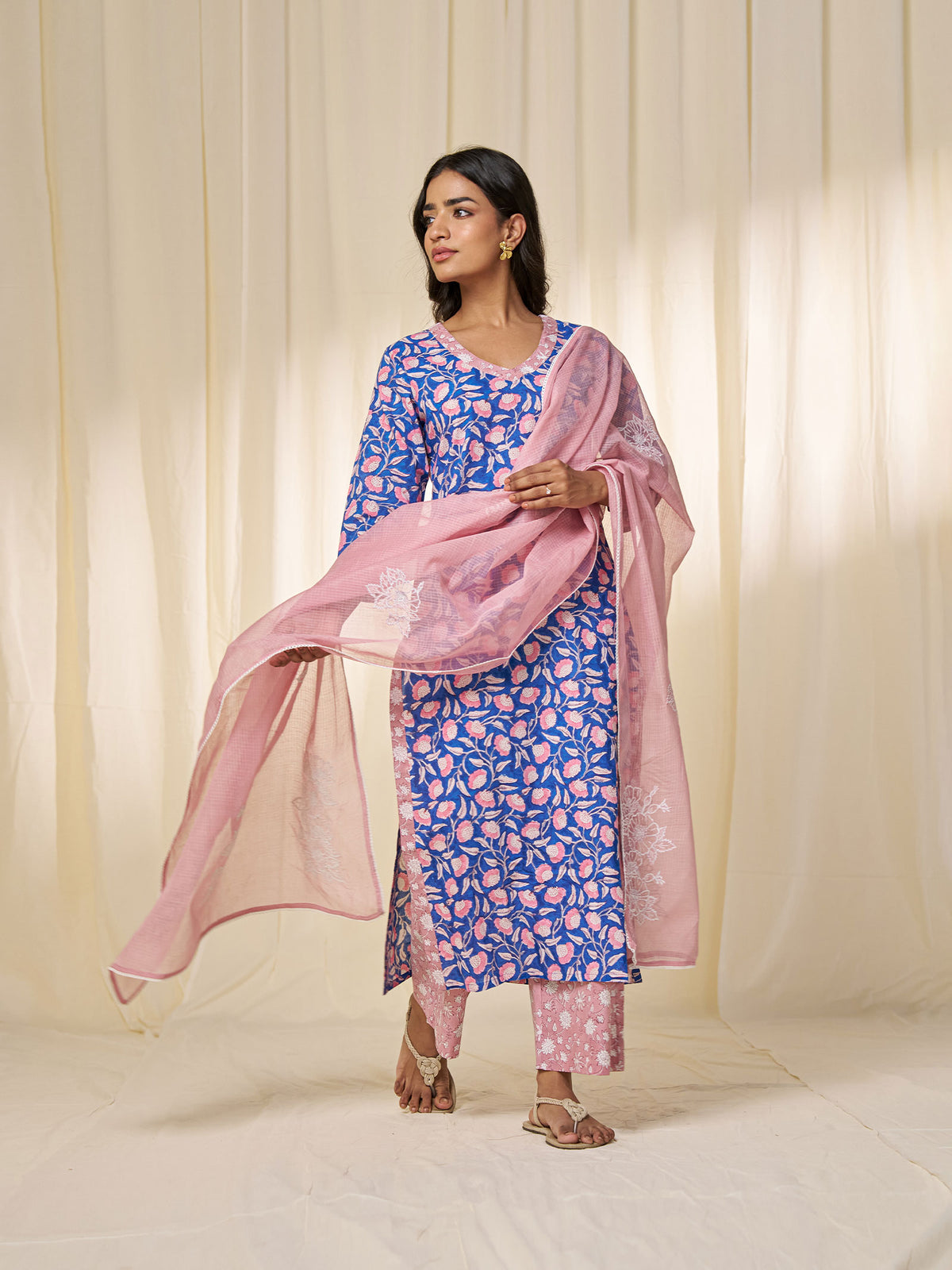 Neel Cotton Kurta