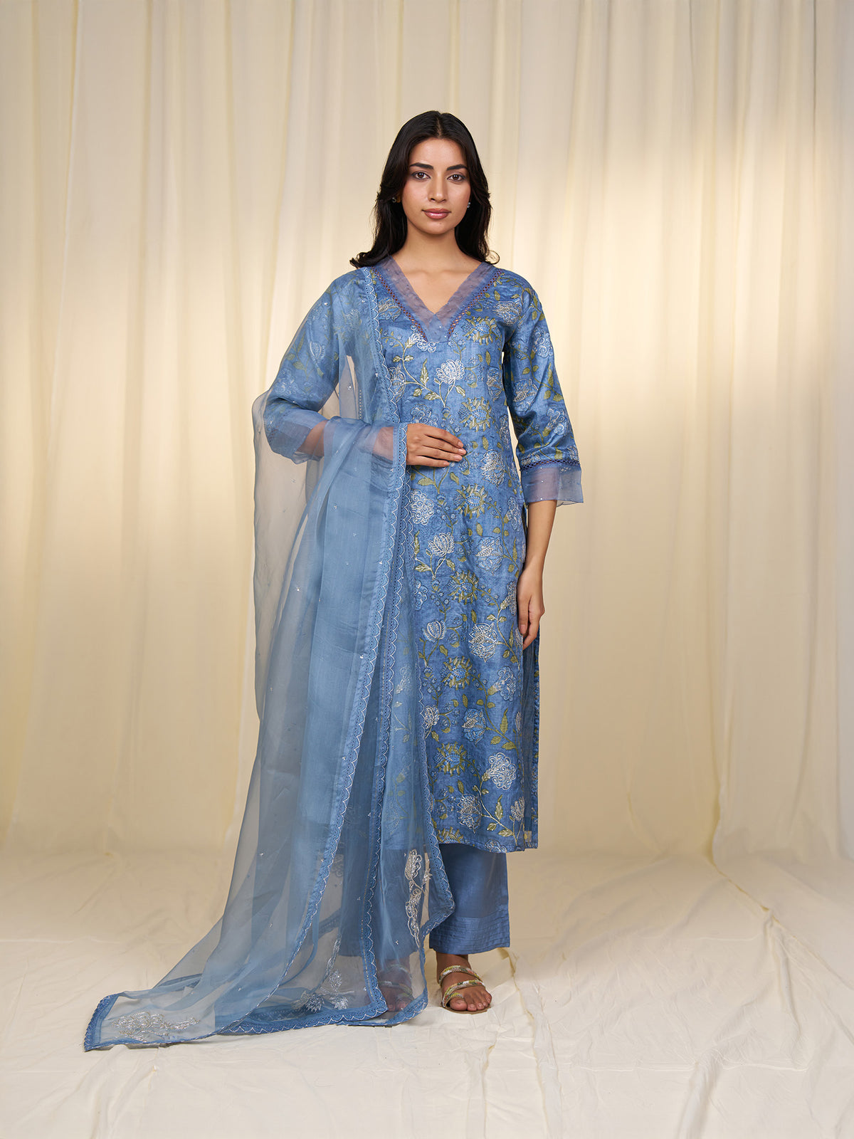 Neel Tara Organza Dupatta
