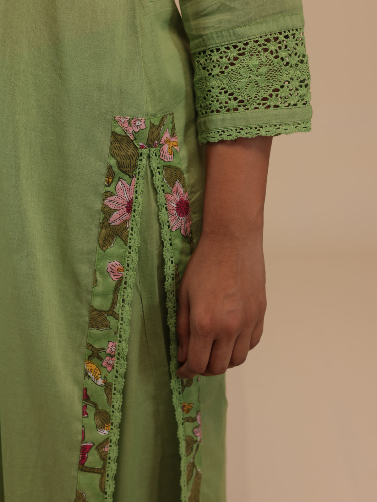 Nettle Green Voile Kurta
