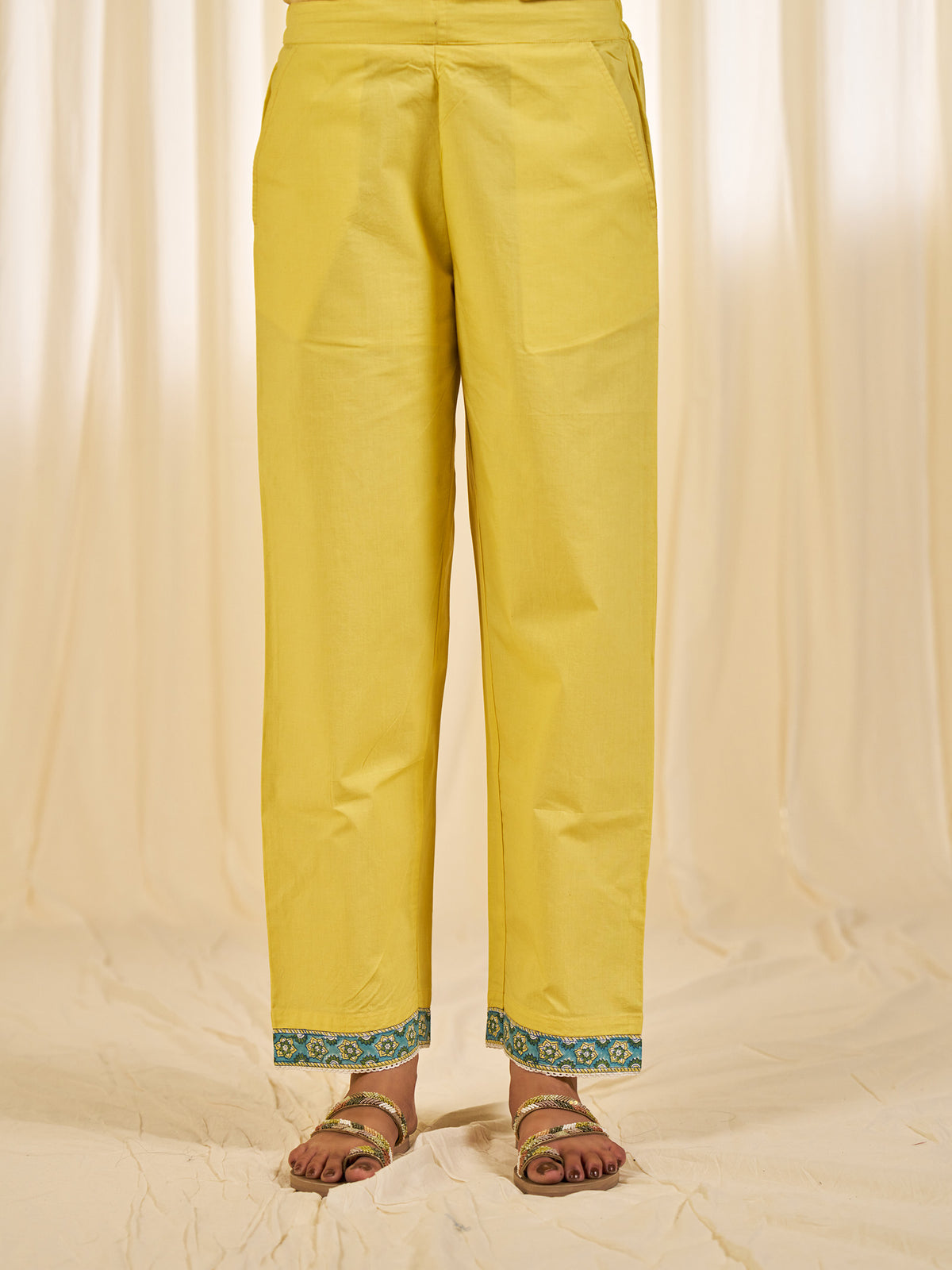 Noida News Cotton Straight Pants
