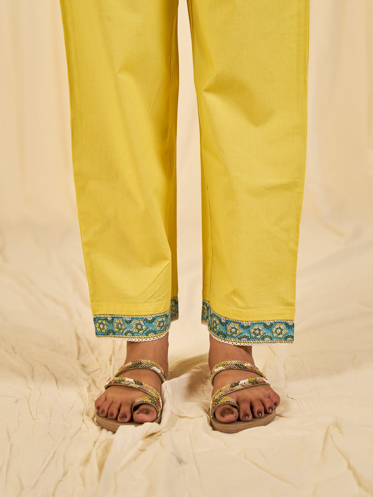 Noida News Cotton Straight Pants