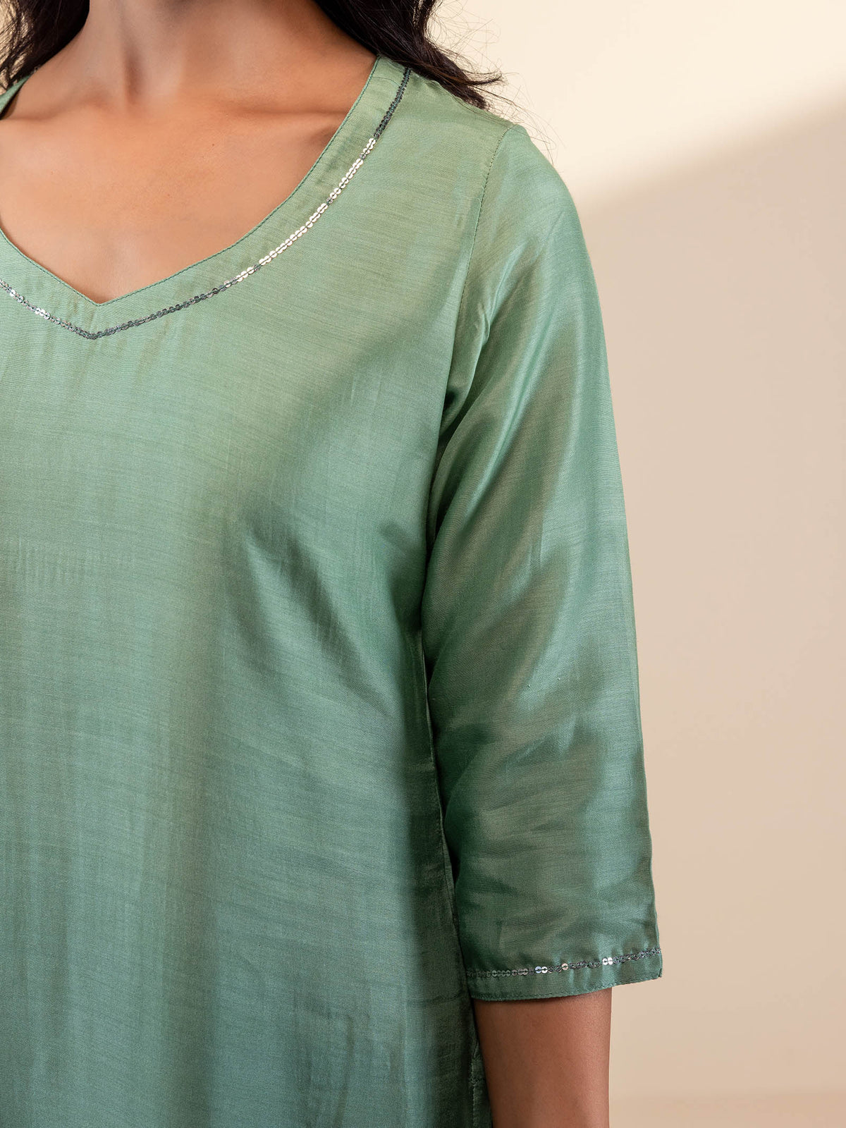 Ombre Green Modal Muslin Kurta