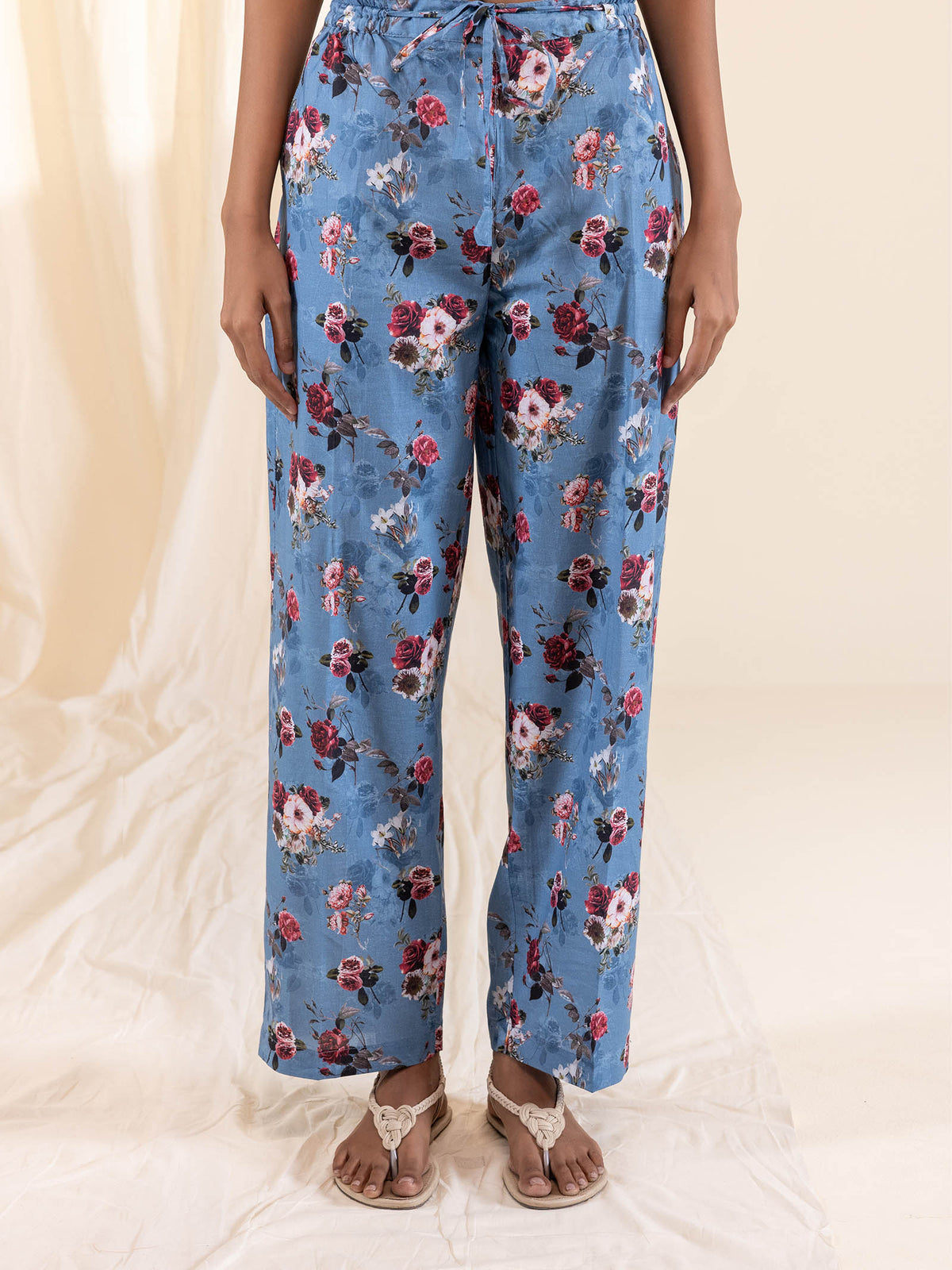 Twilight Florals Voile Night Suit