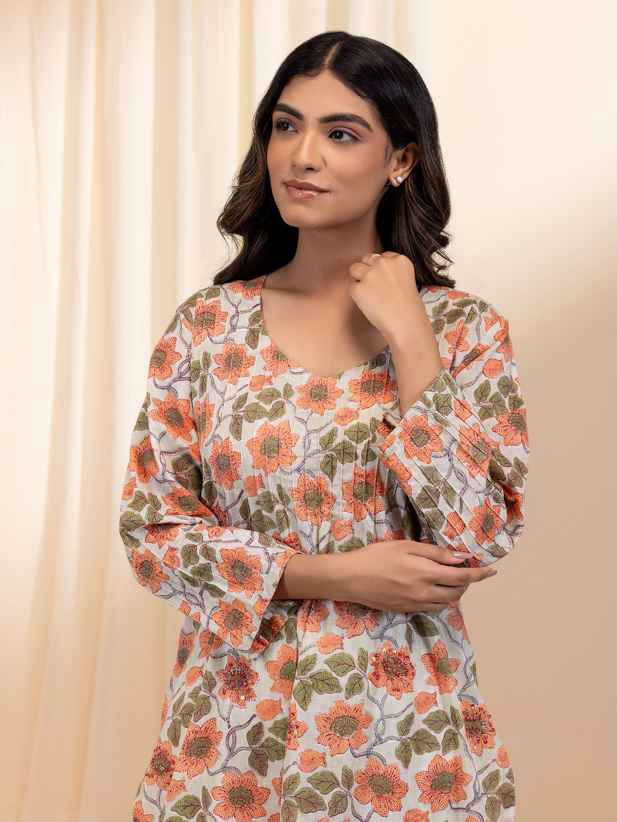 Pale Pastel Mint Voile Kurta
