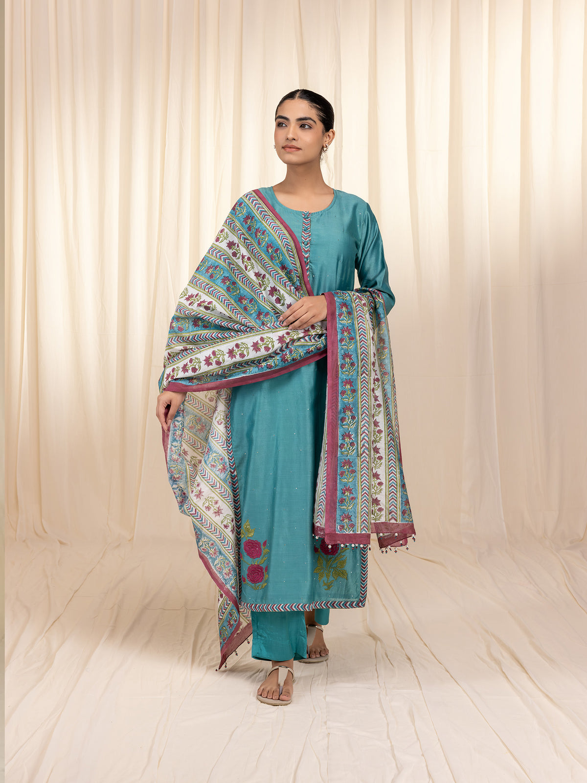 Panna Chanderi Kurta