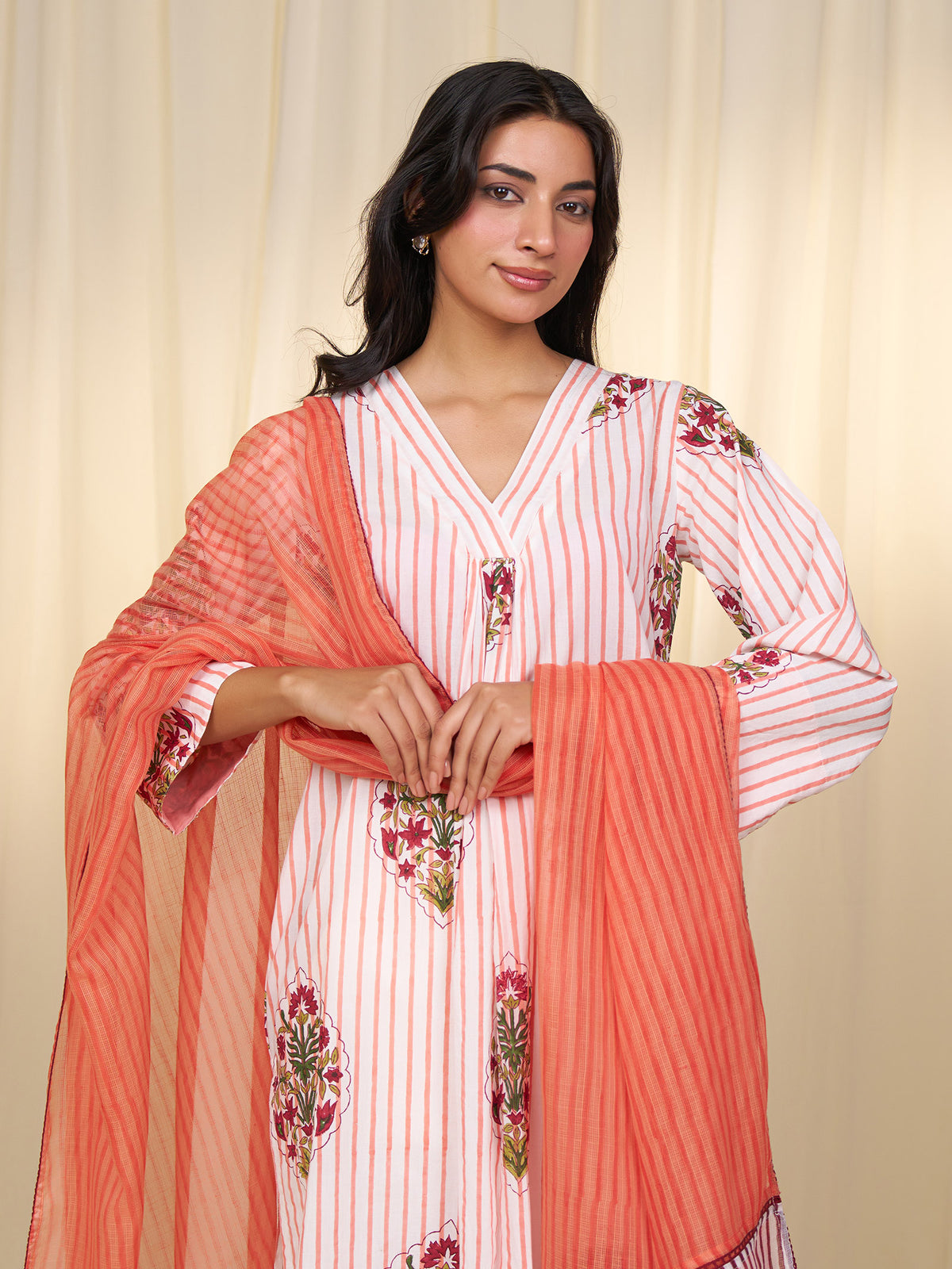 Peach Parade Kota Dupatta