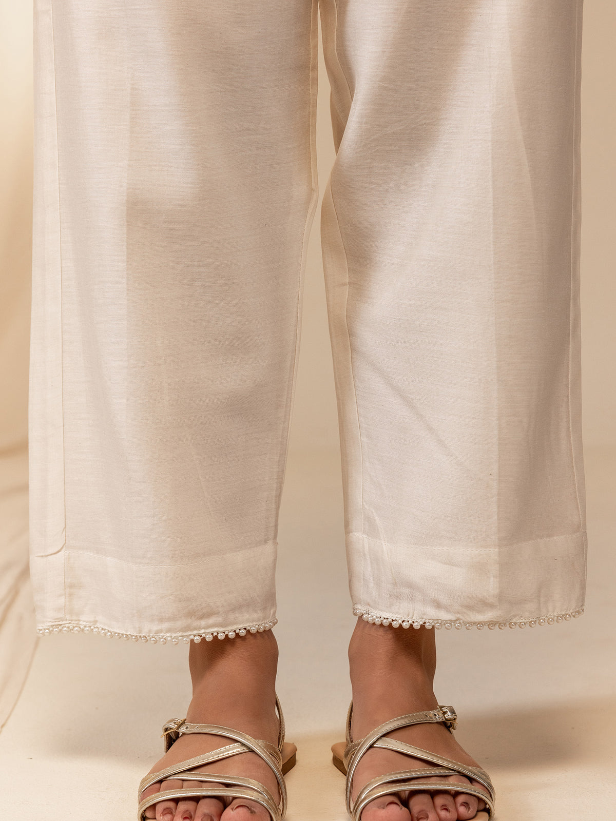Pearl Chanderi Straight Pant