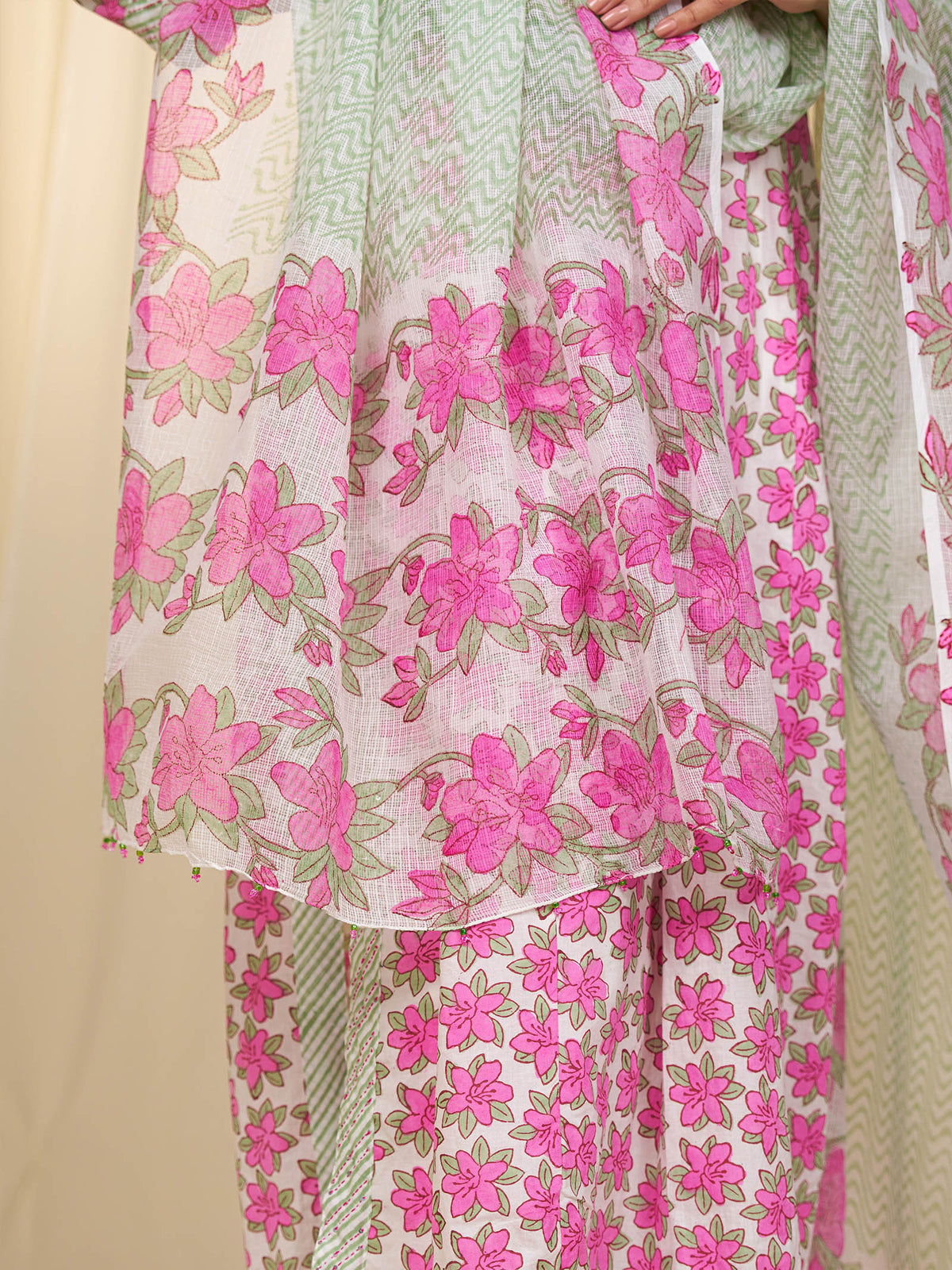Polo Season Magenta Kota Dupatta