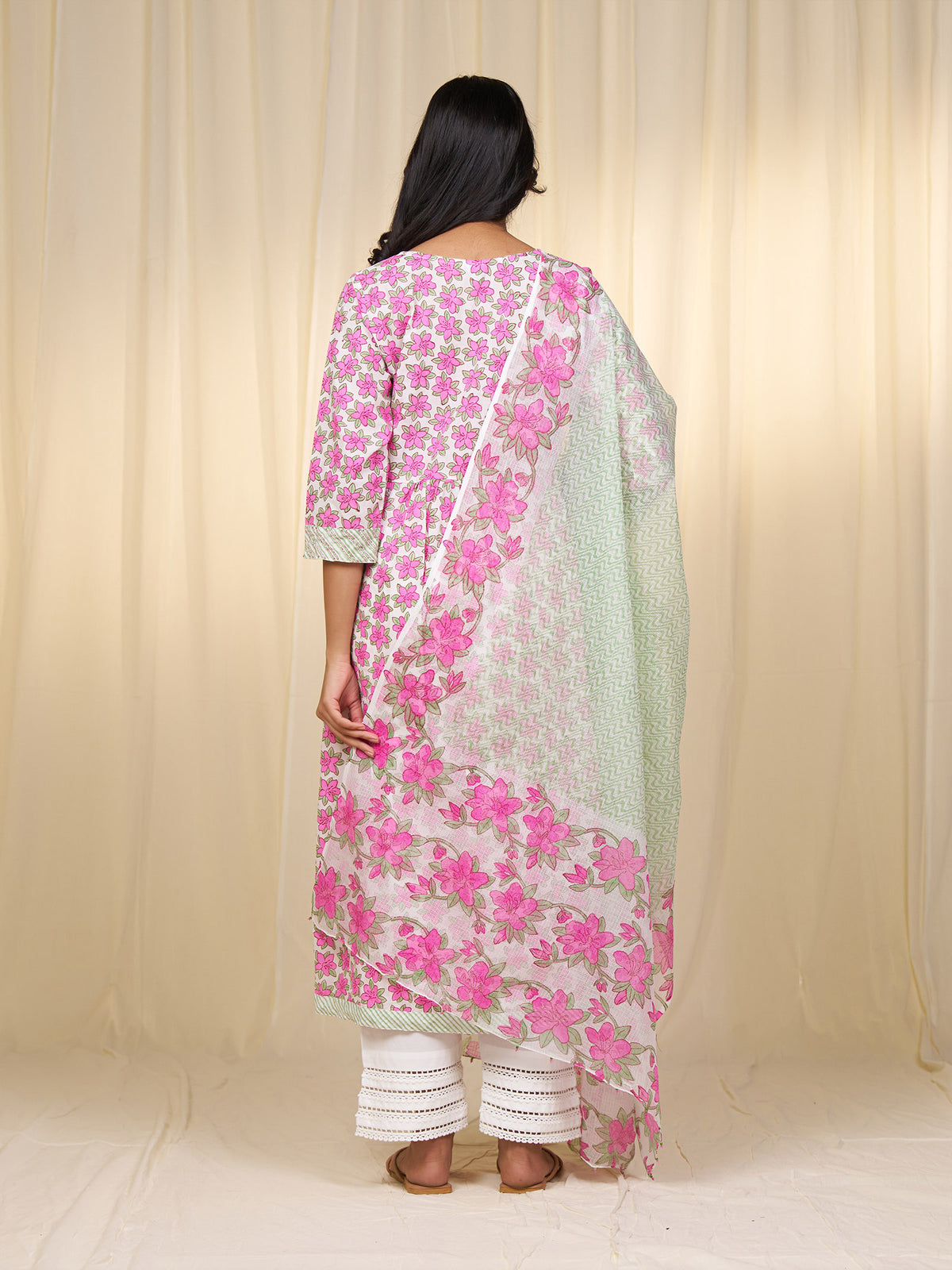 Polo Season Magenta Kota Dupatta