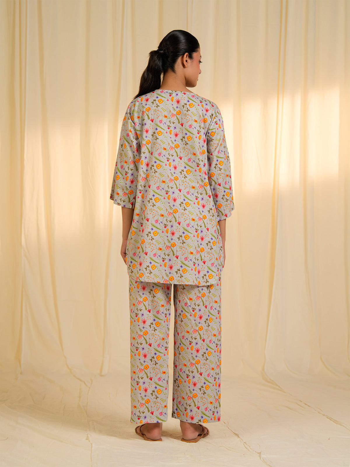 Quiet Stroll Cotton Night Suit