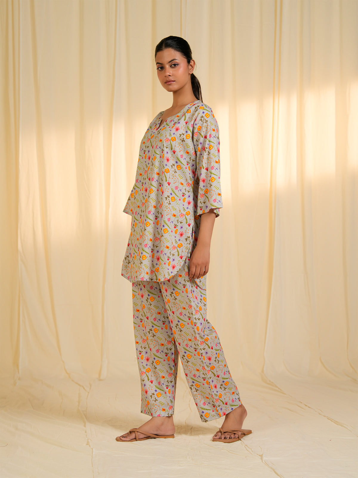 Quiet Stroll Cotton Night Suit