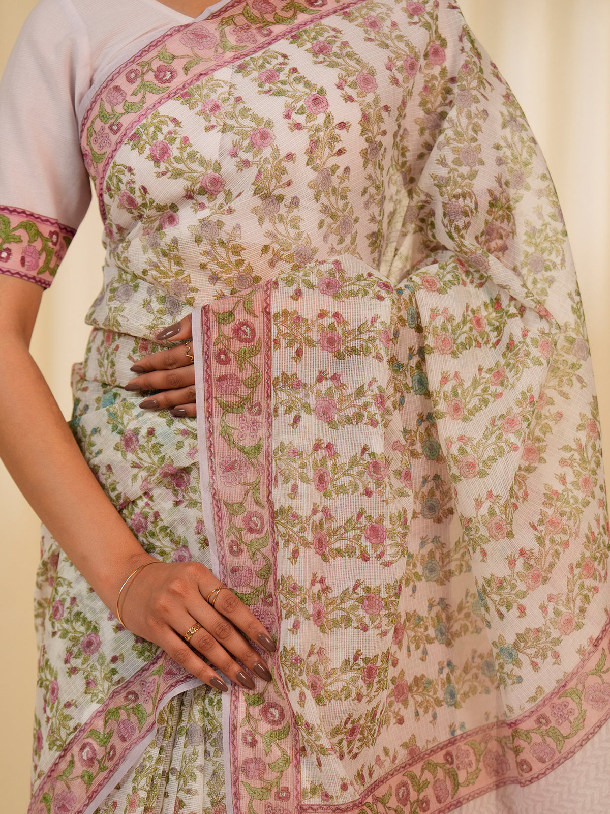 Rainbow Petunia Lilac Kota Saree