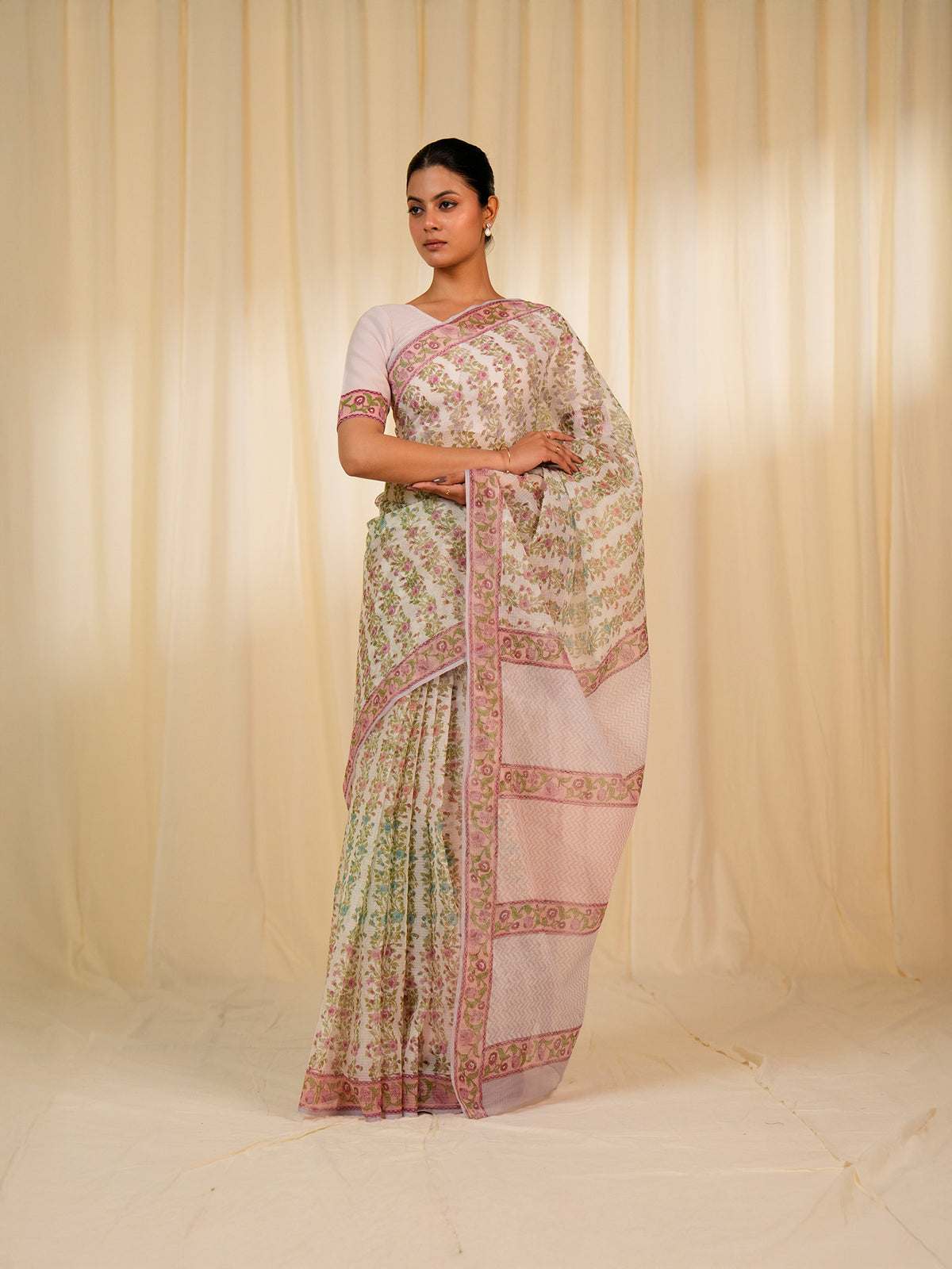 Rainbow Petunia Lilac Kota Saree