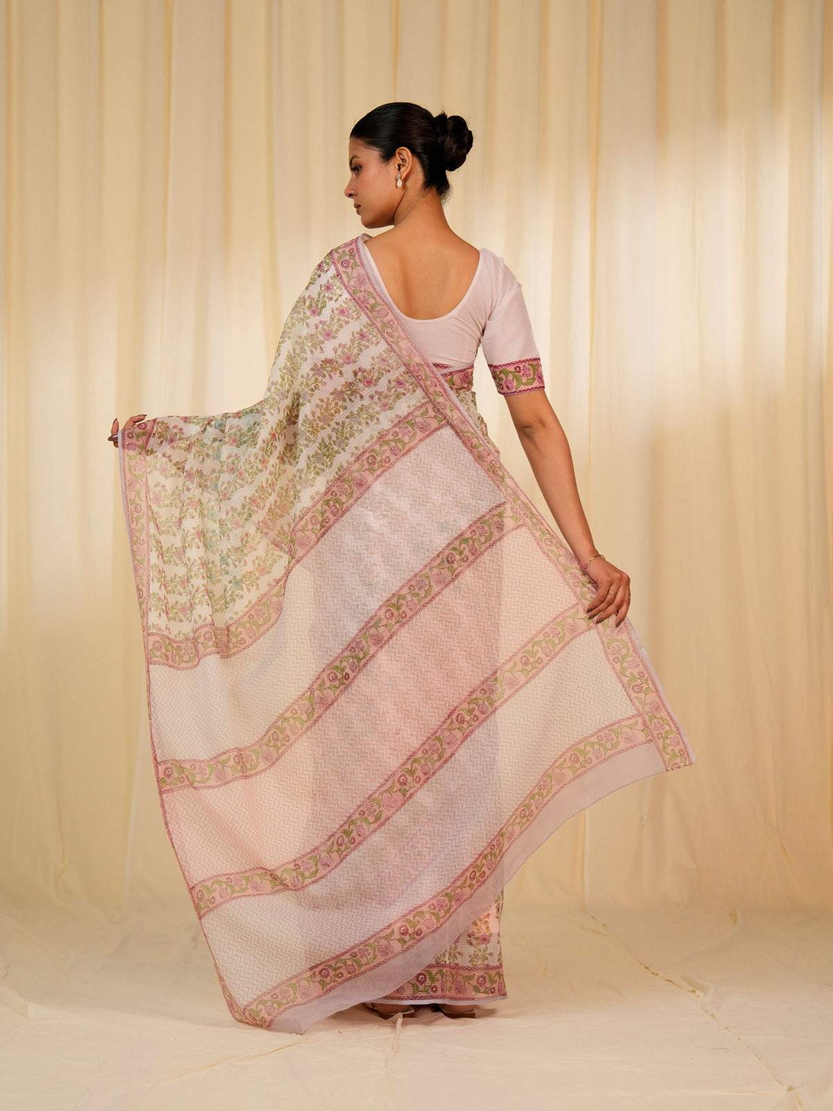 Rainbow Petunia Lilac Kota Saree