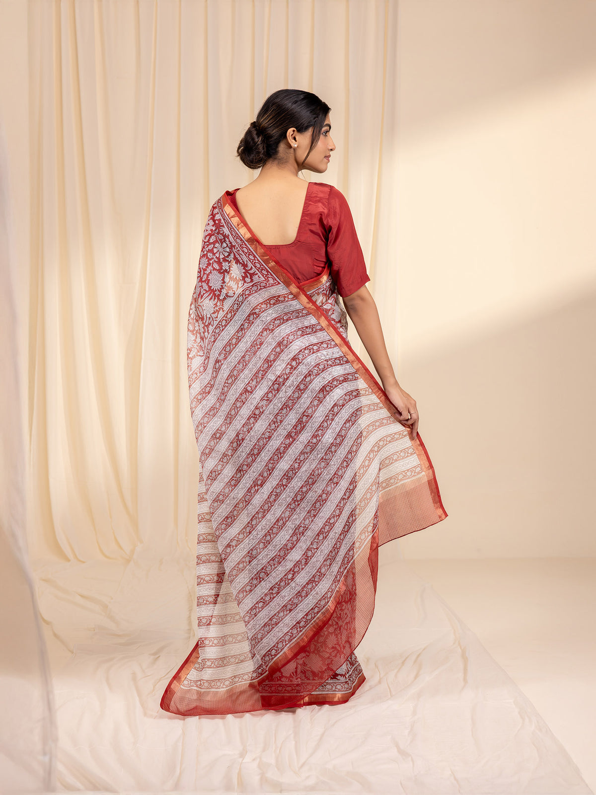 Roli Kalamkari Kota Silk Saree