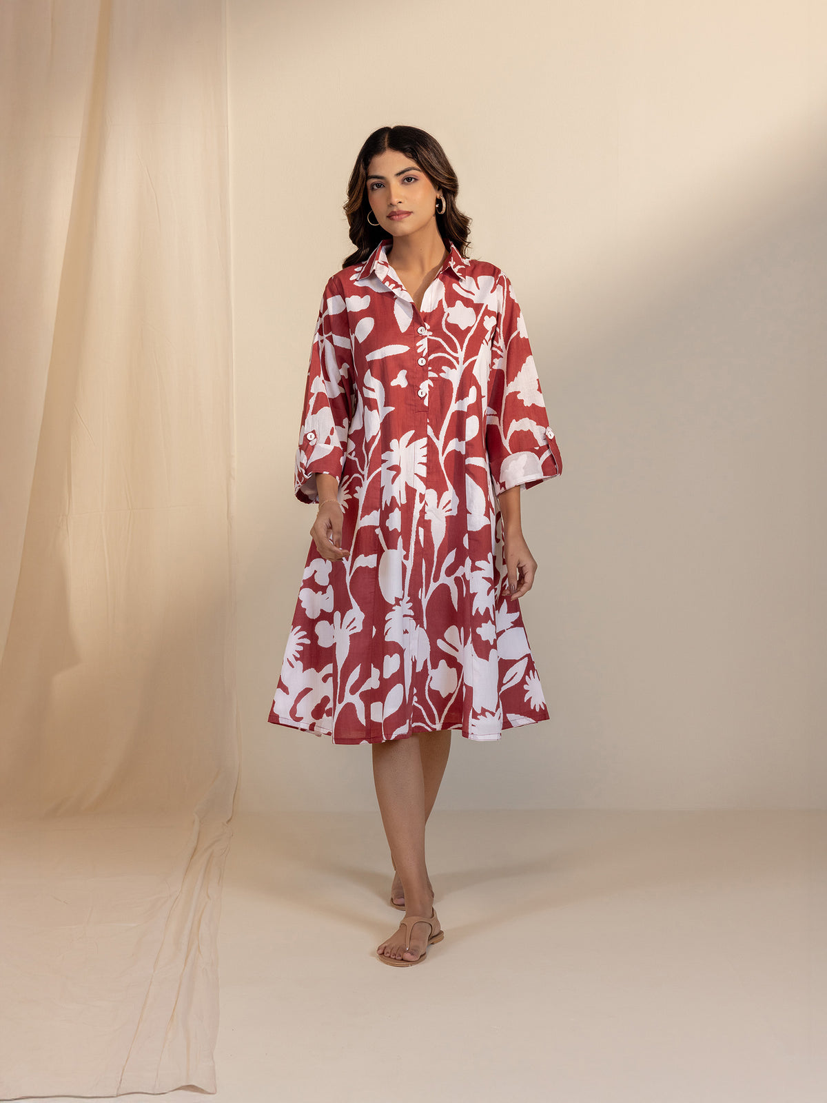 Rust Cotton Dress