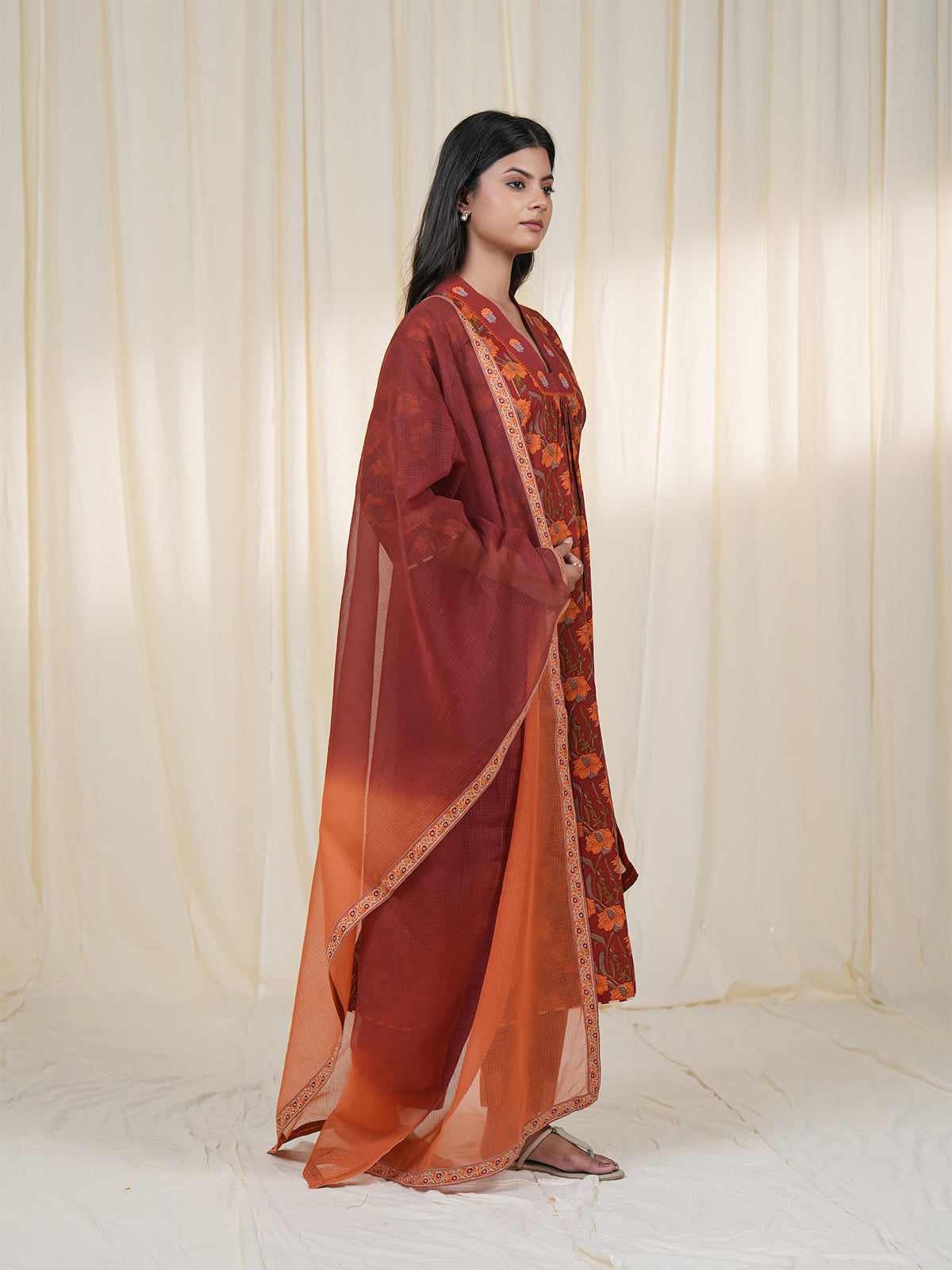 Rustic Indian Ombre Kota Dupatta