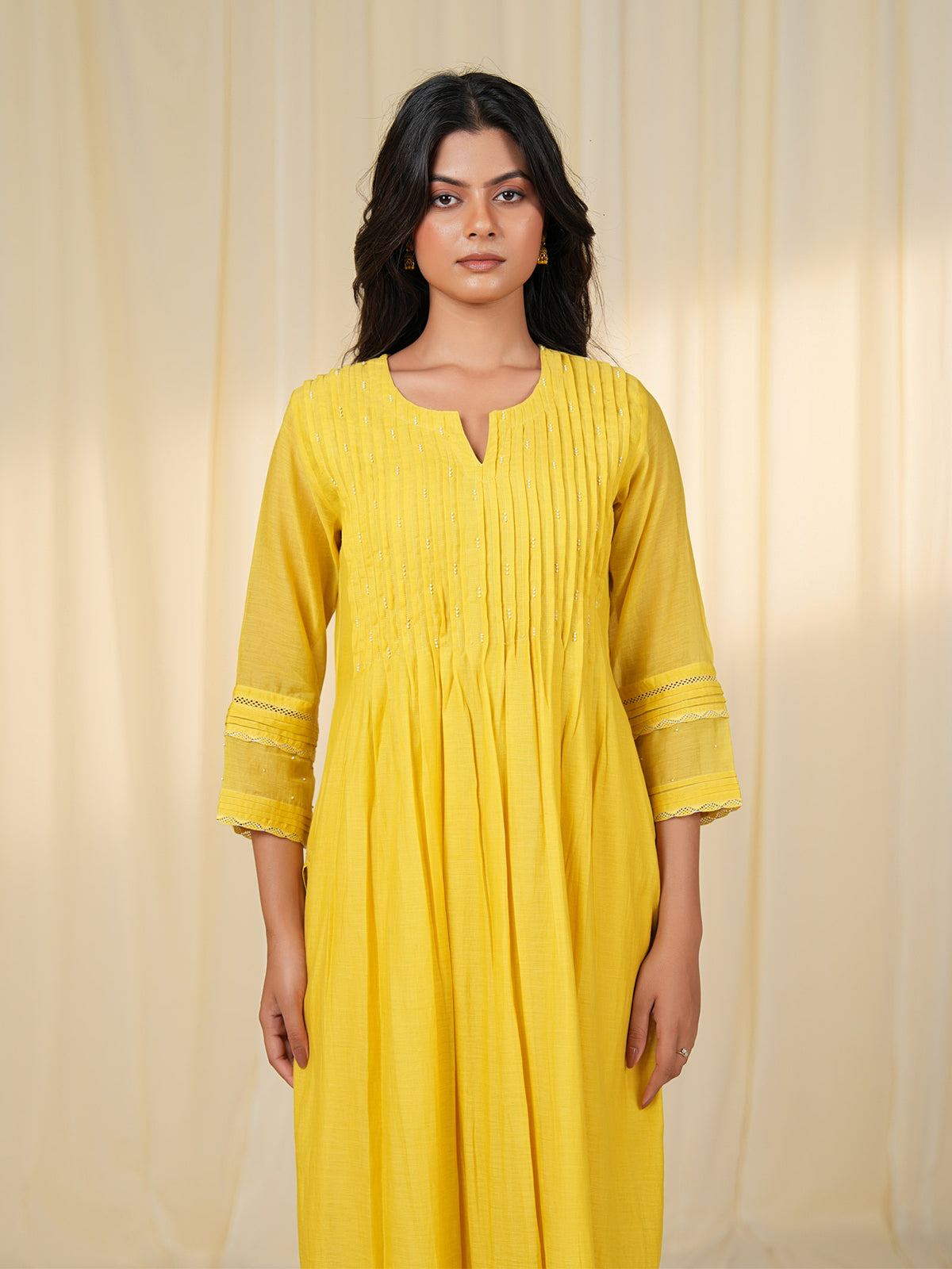 Sada Suhagan Bindi Chanderi Kurta