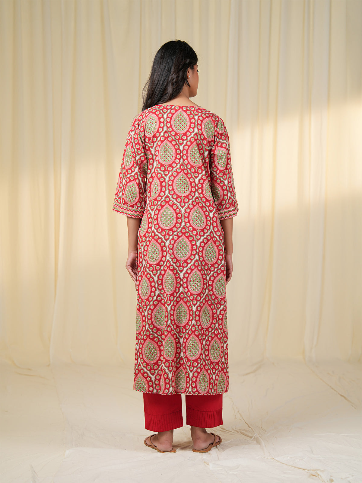 Sada Suhagan Paan Cotton Kurta