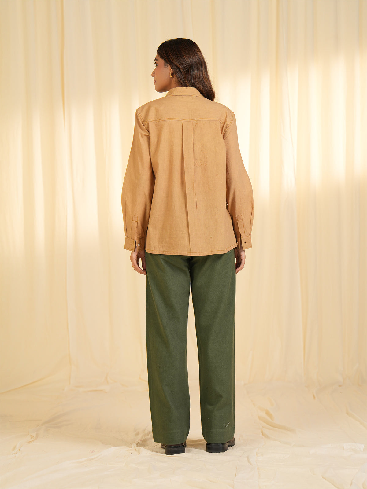 Safari - Olive Beige Cotton Shirt