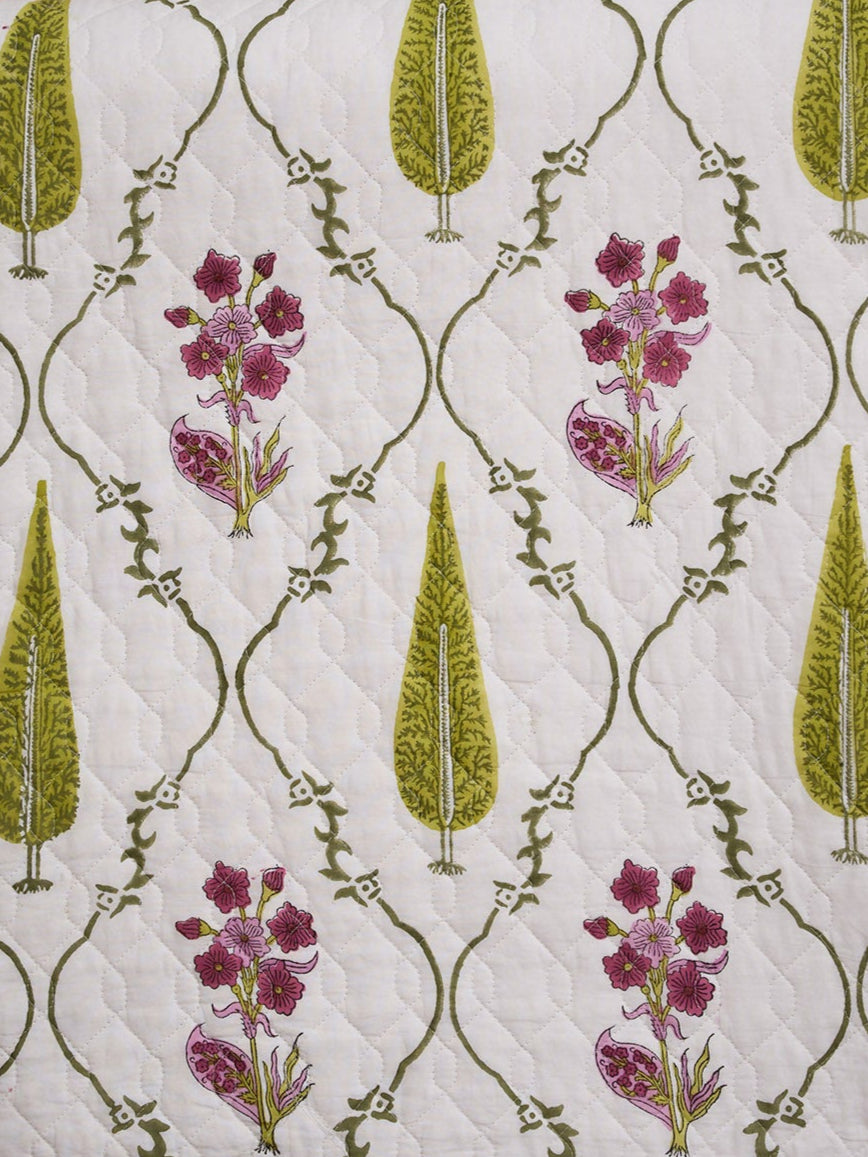 Secret Grove Quilted Bed Cover (Reversible)