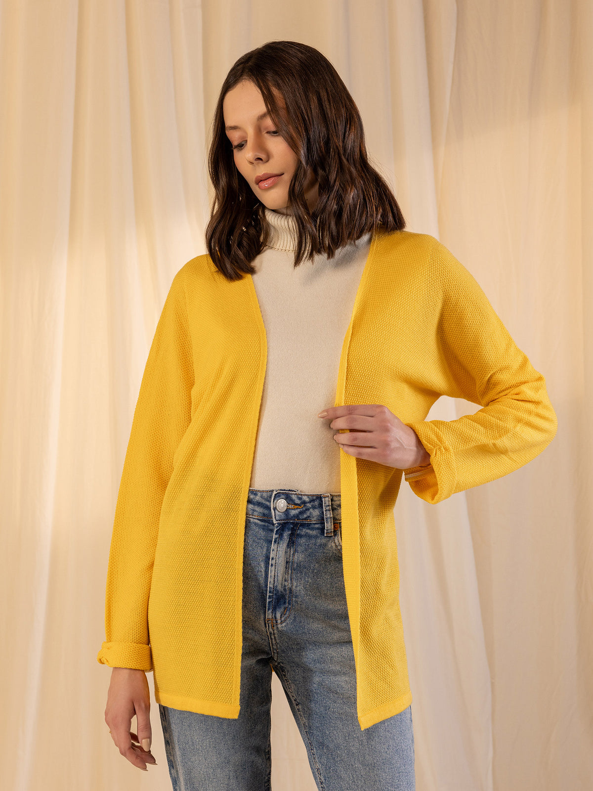 Woollen Shrug - Yellow