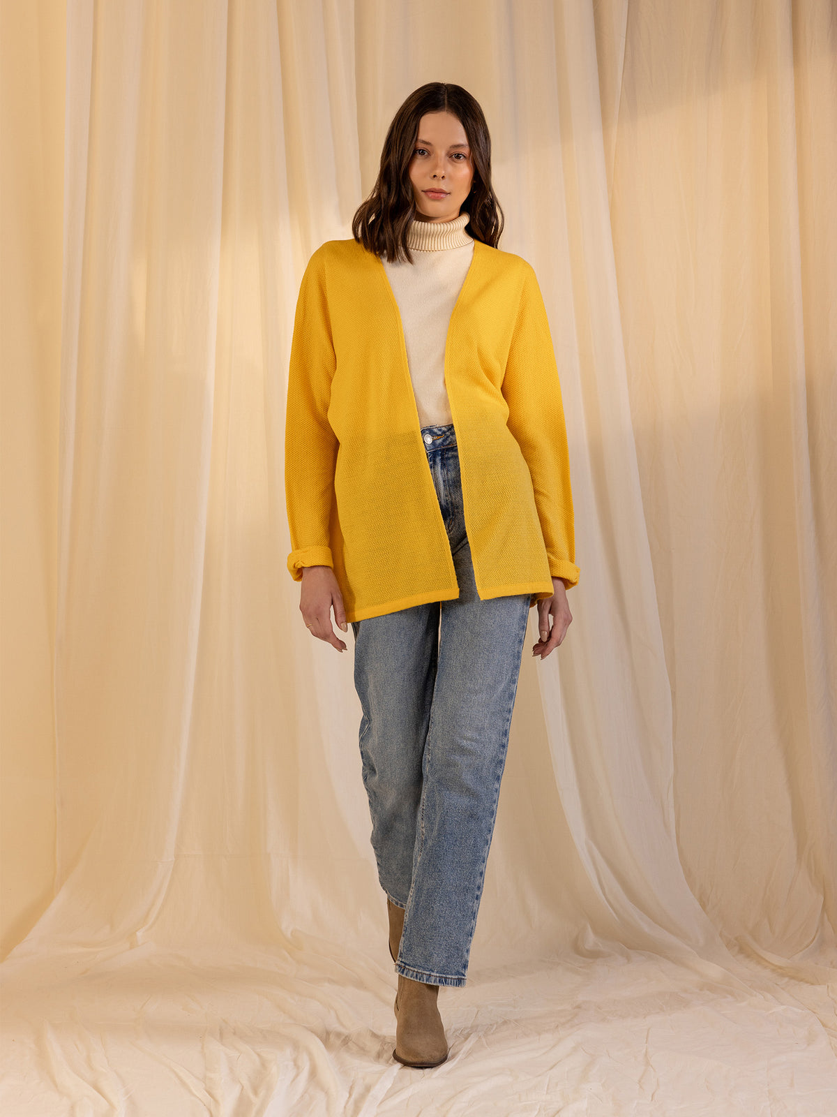 Woollen Shrug - Yellow