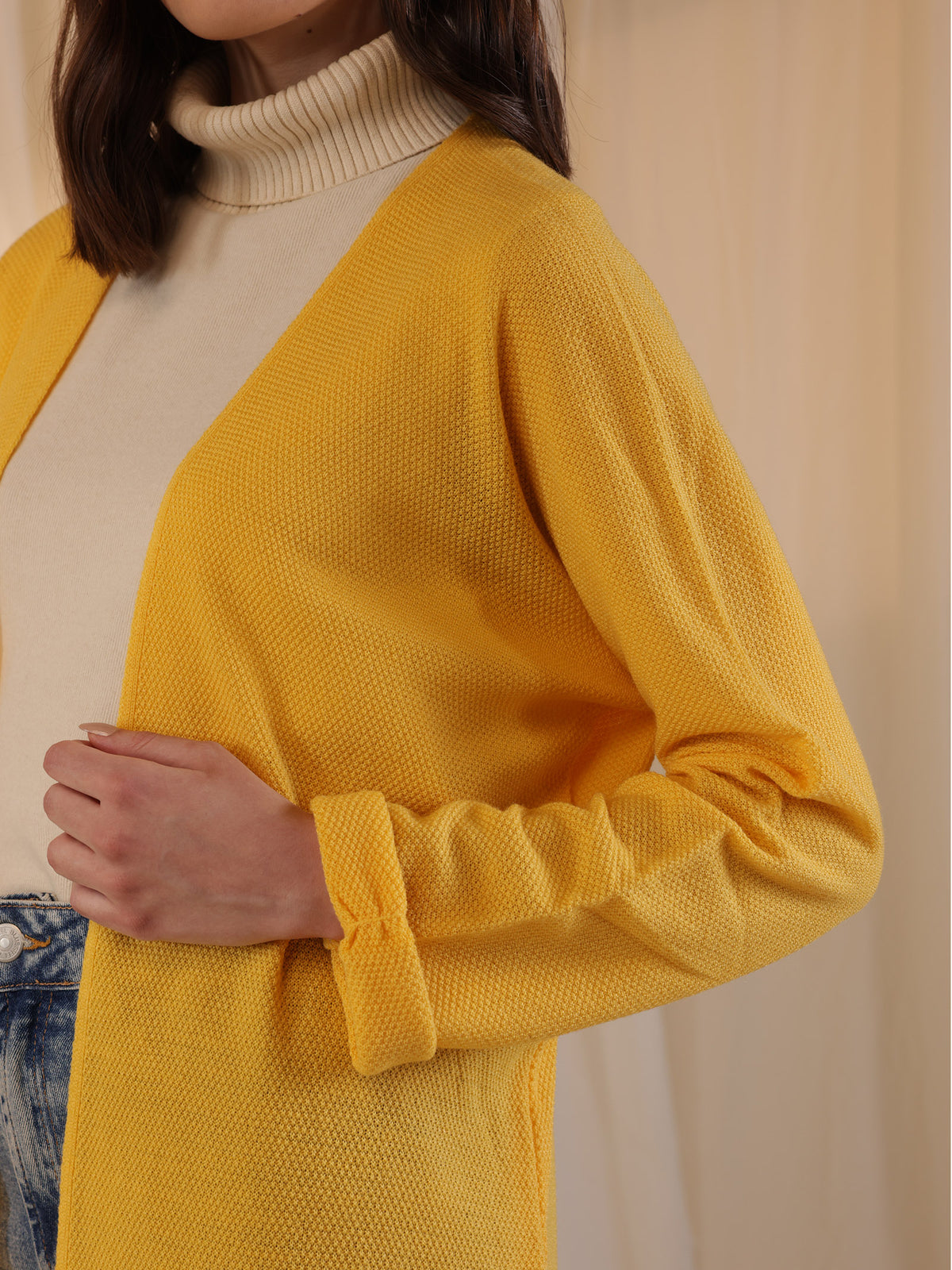 Woollen Shrug - Yellow