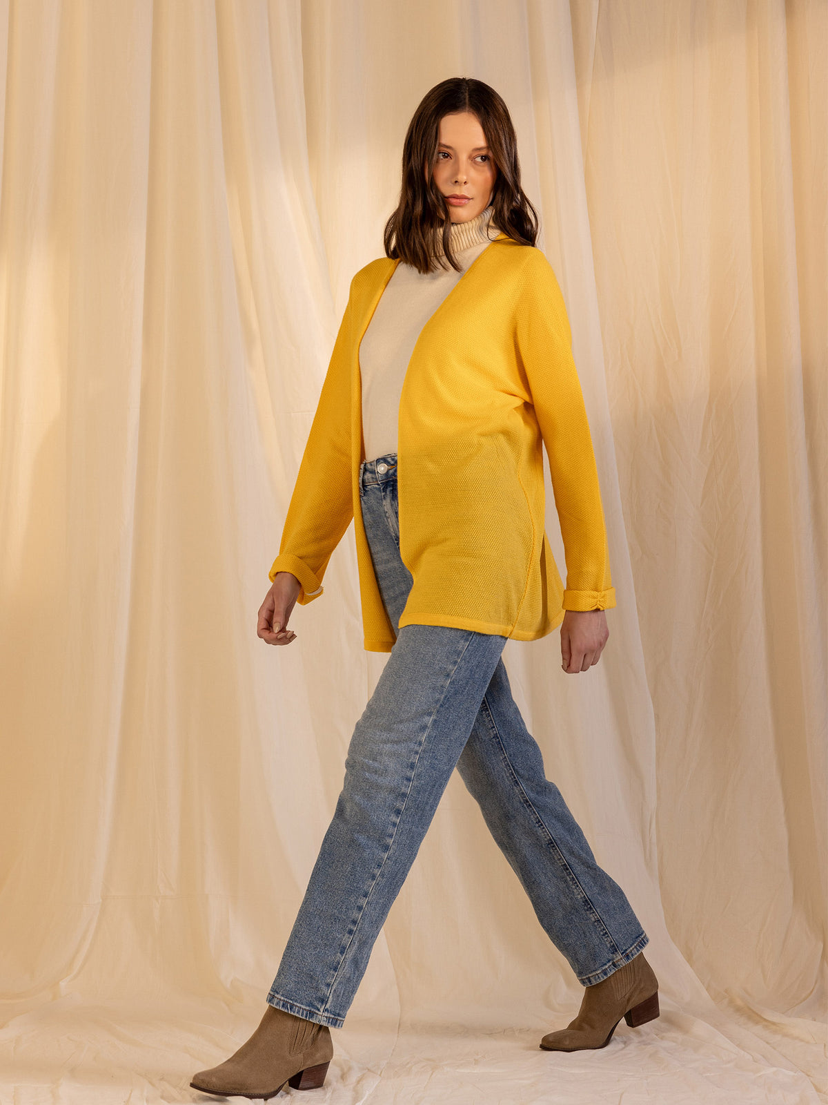 Woollen Shrug - Yellow