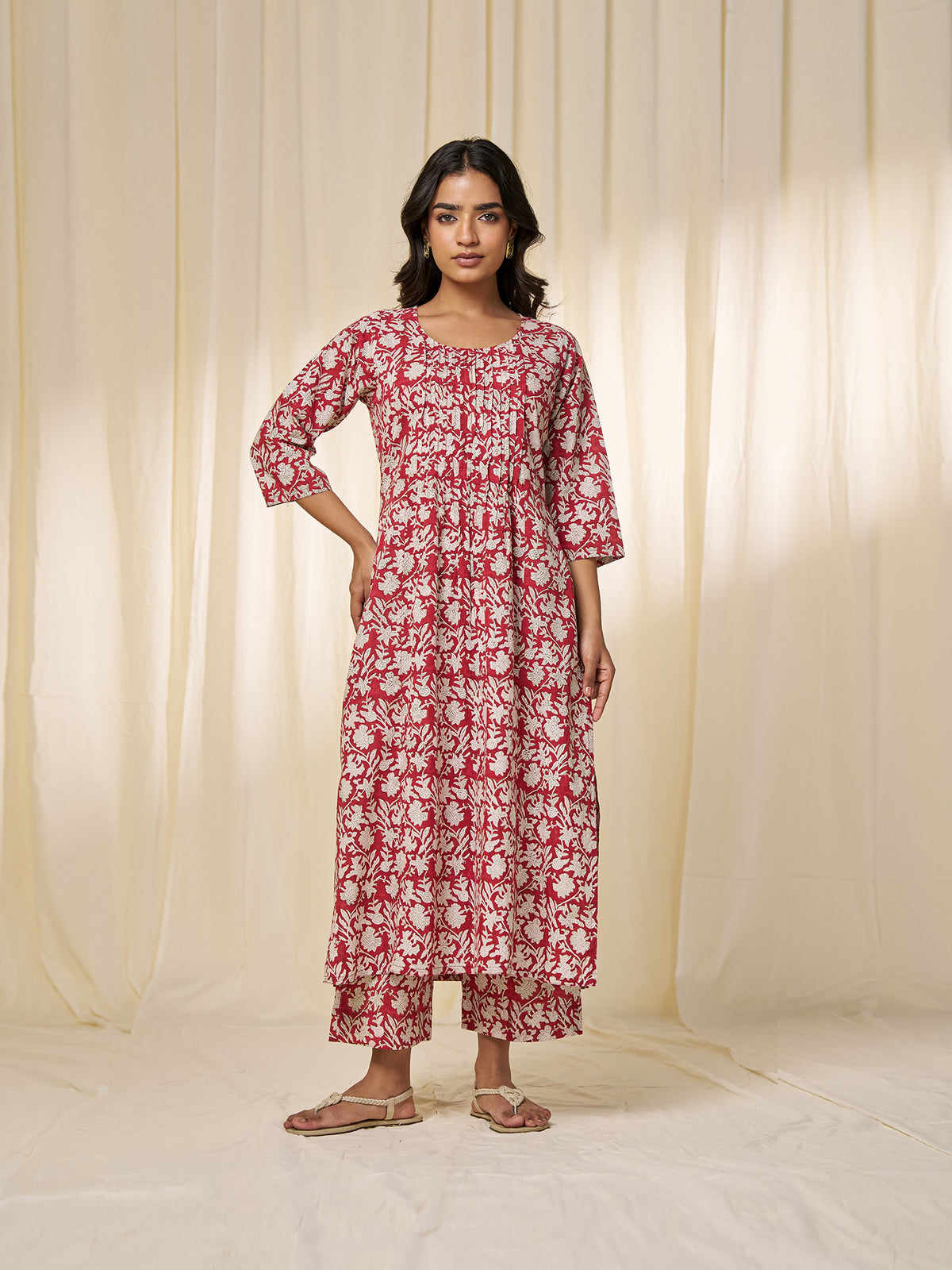 Sindoori Cotton Kurta
