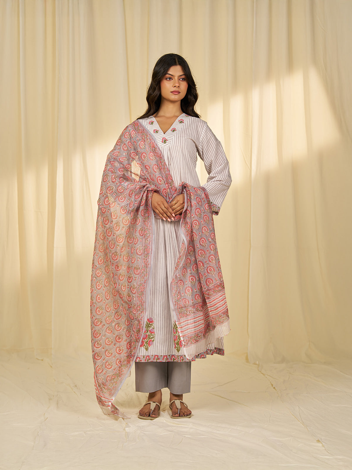 Sunkissed Stripe Cotton Kurta