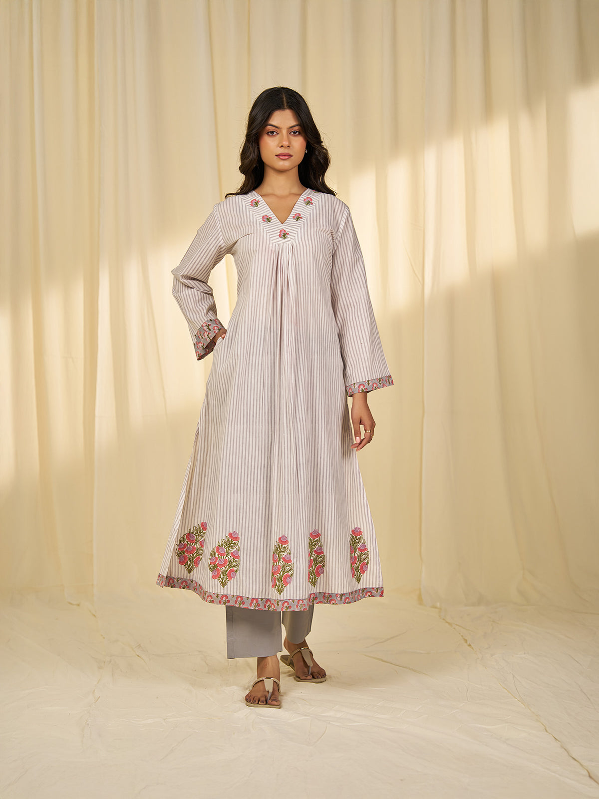 Sunkissed Stripe Cotton Kurta