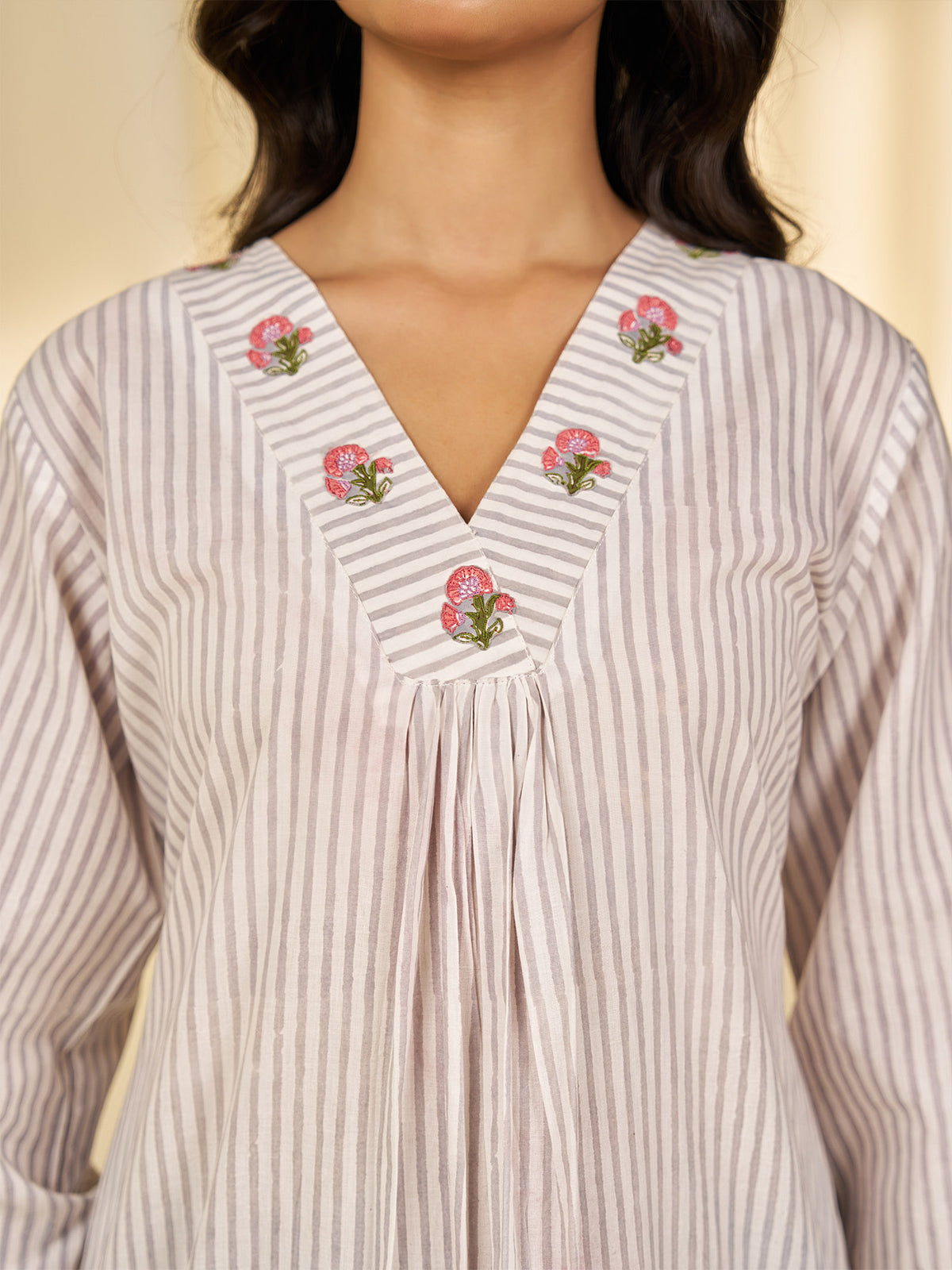 Sunkissed Stripe Cotton Kurta